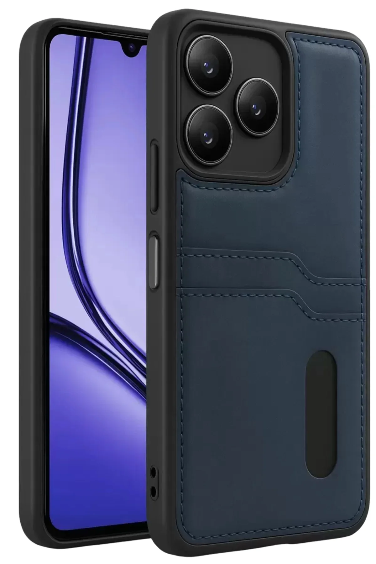 Newface Realme Note 50 4g Kılıf Sara Kartvizitli Deri Kılıf - Lac