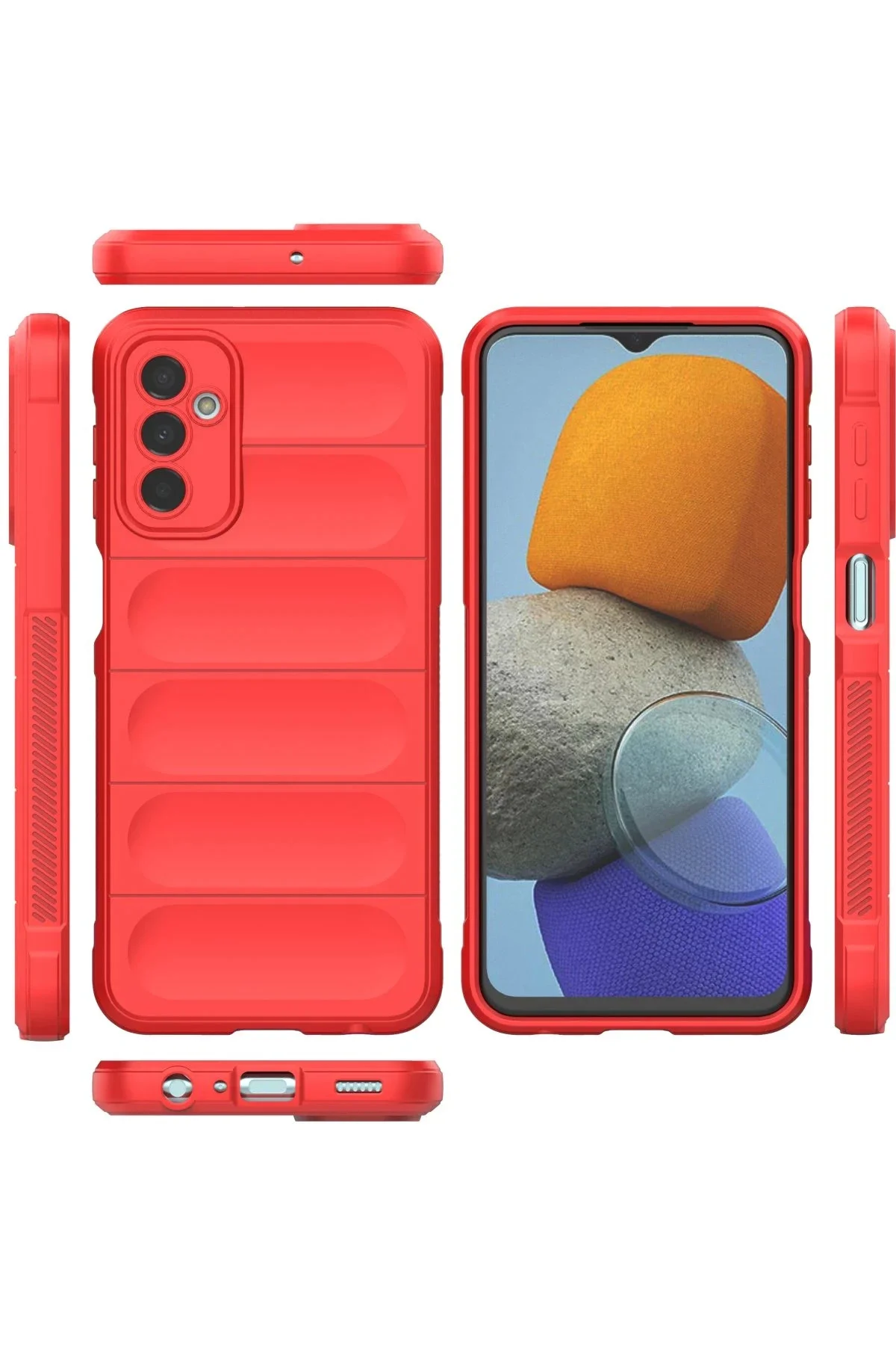 Newface Samsung Galaxy M23 Kılıf Optimum Silikon - Kırmızı