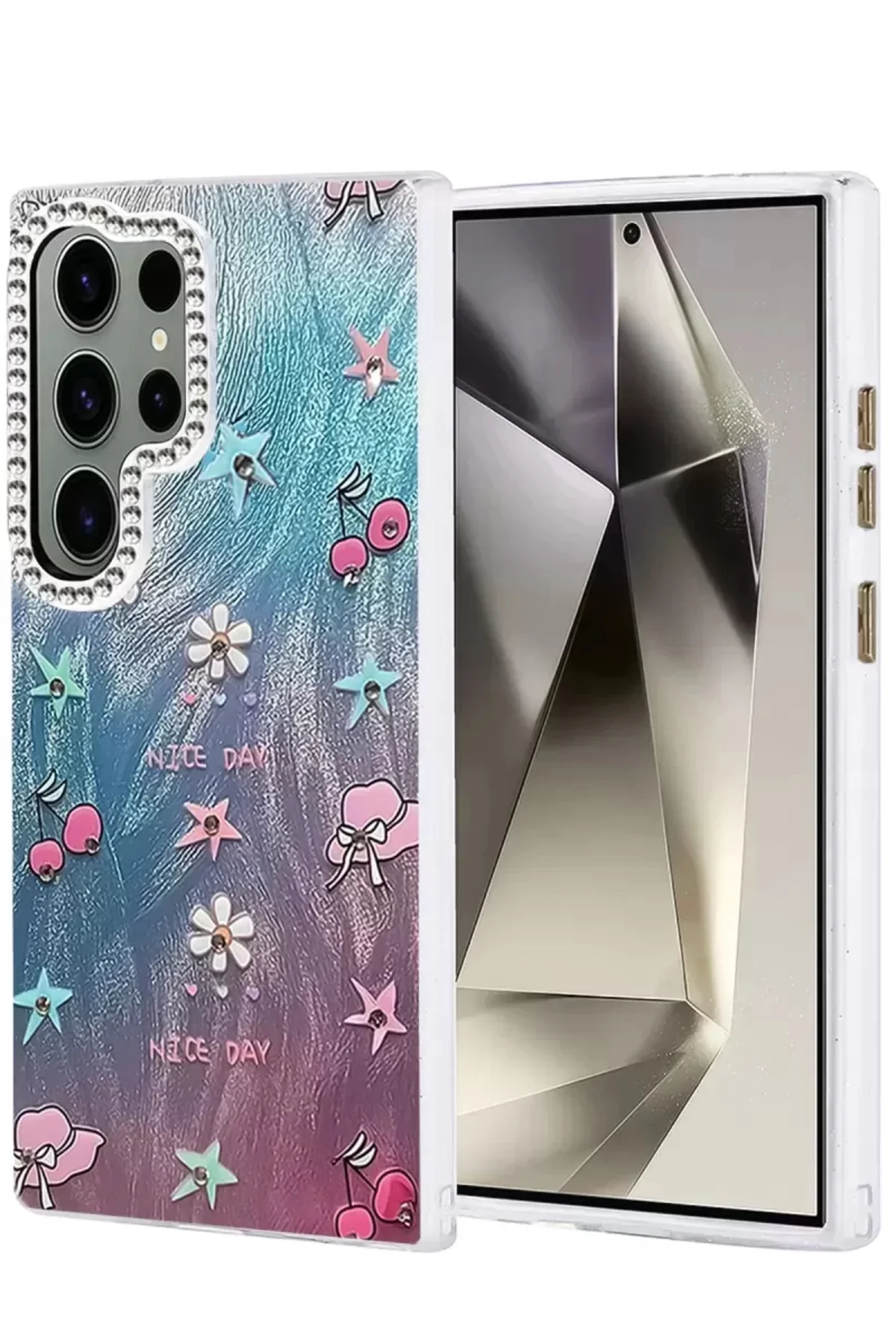 Newface Samsung Galaxy S24 Ultra Kılıf Blade Aynalı Desenli Kapak