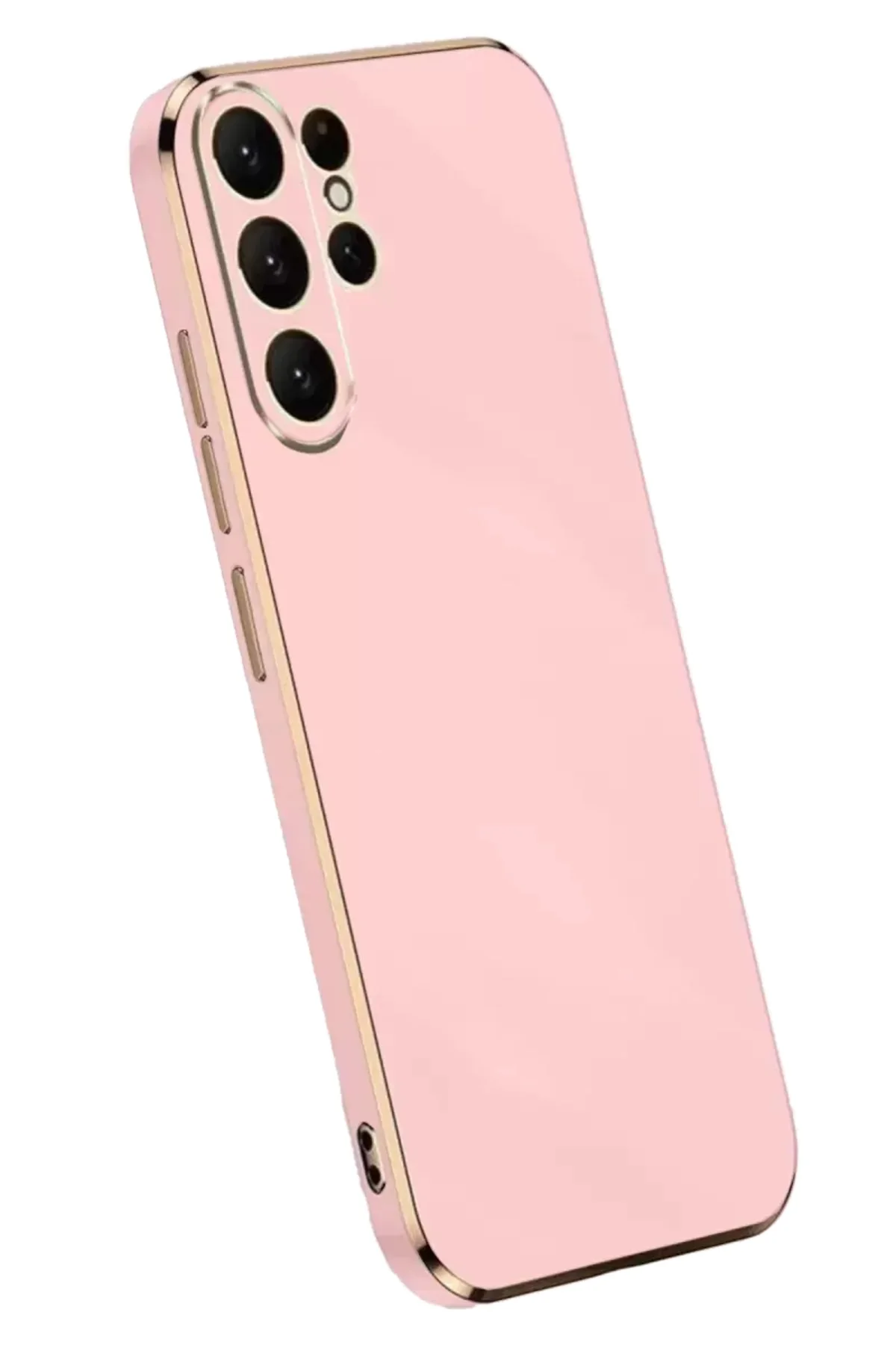 Newface Samsung Galaxy S24 Ultra Kılıf Volet Silikon - Pembe