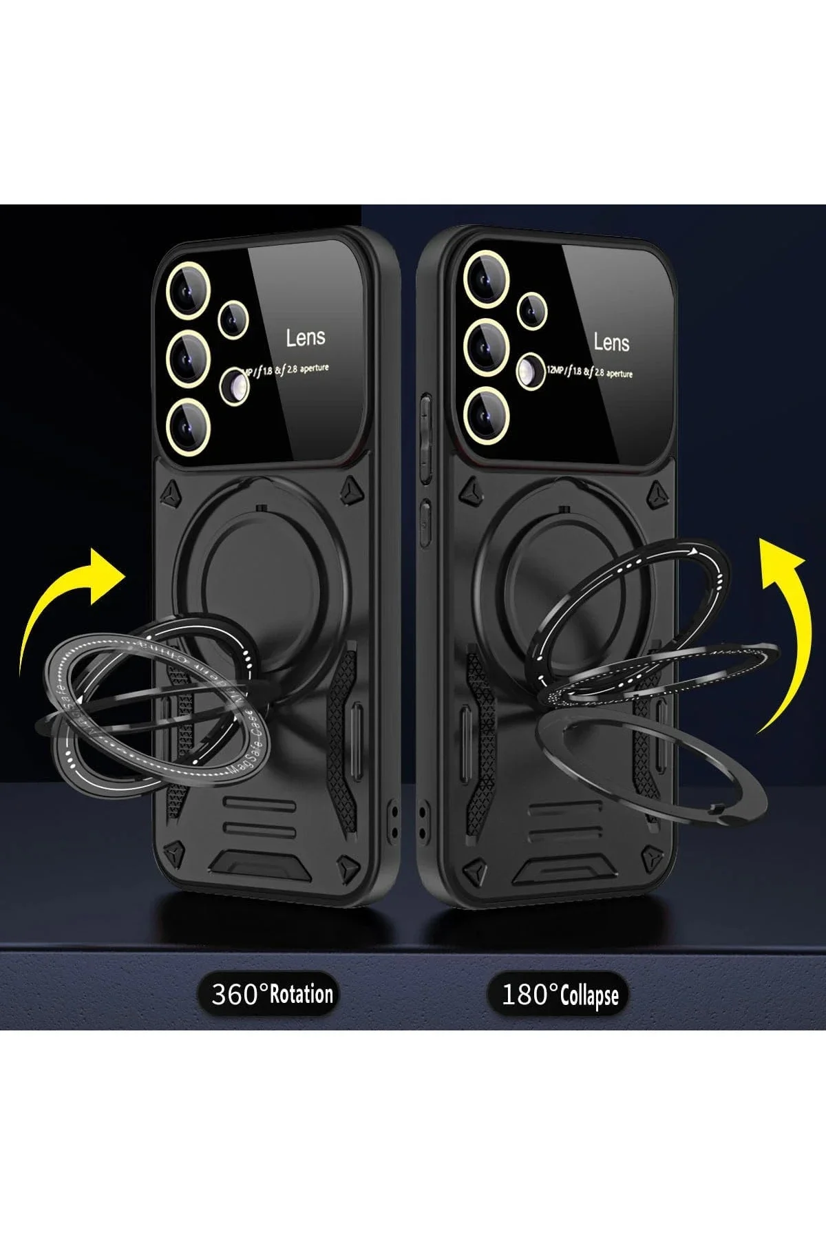 Newface Samsung Galaxy S25 Ultra Kılıf Joy Lens Standlı Kapak - M