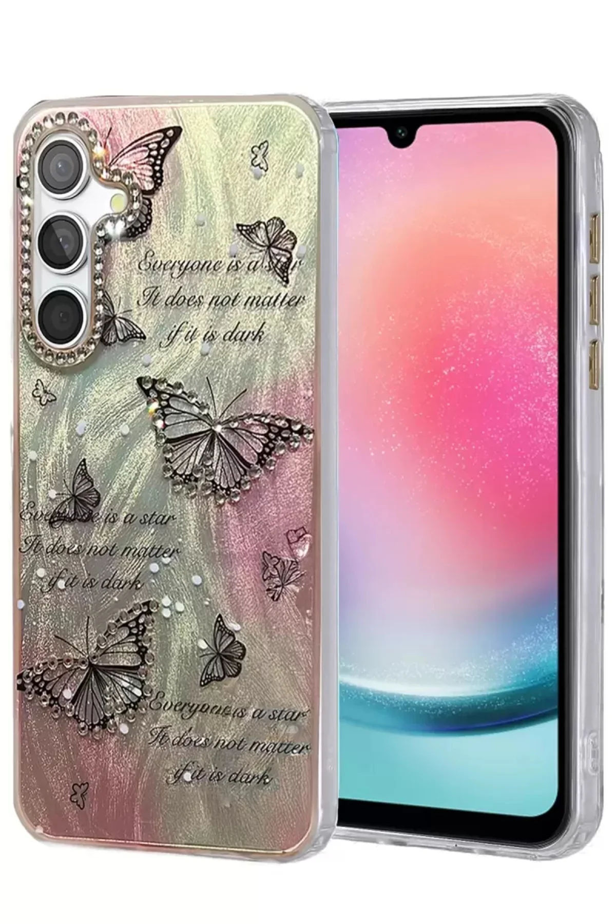 Newface Samsung Galaxy A24 4g Kılıf Blade Aynalı Desenli Kapak - 