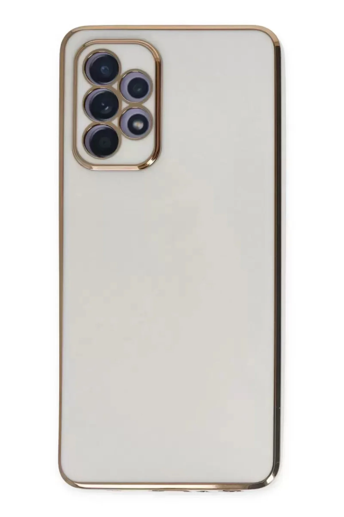 Newface Samsung Galaxy A52 Kılıf Volet Silikon - Beyaz
