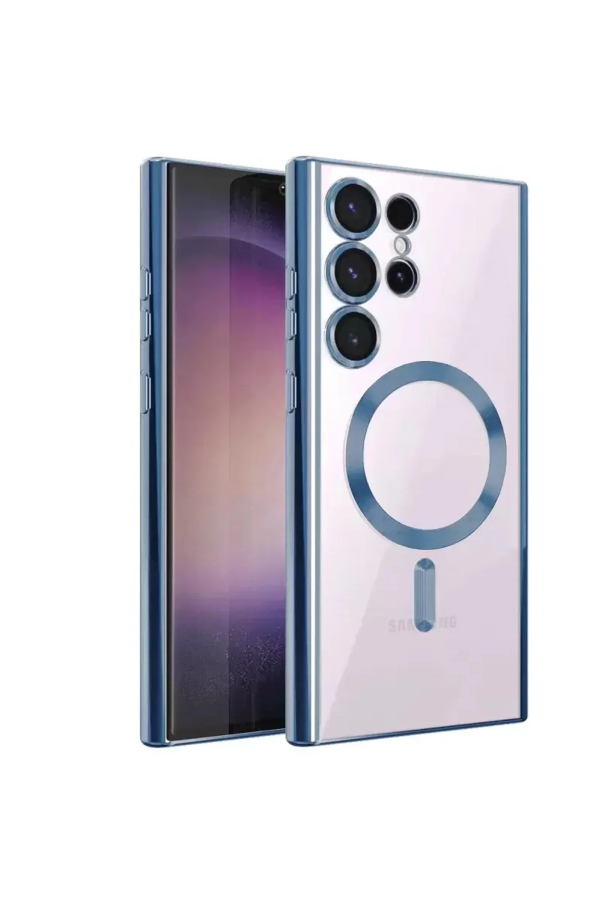 Newface Samsung Galaxy S23 Ultra Kılıf Kross Magneticsafe Kapak - Sierra Blue