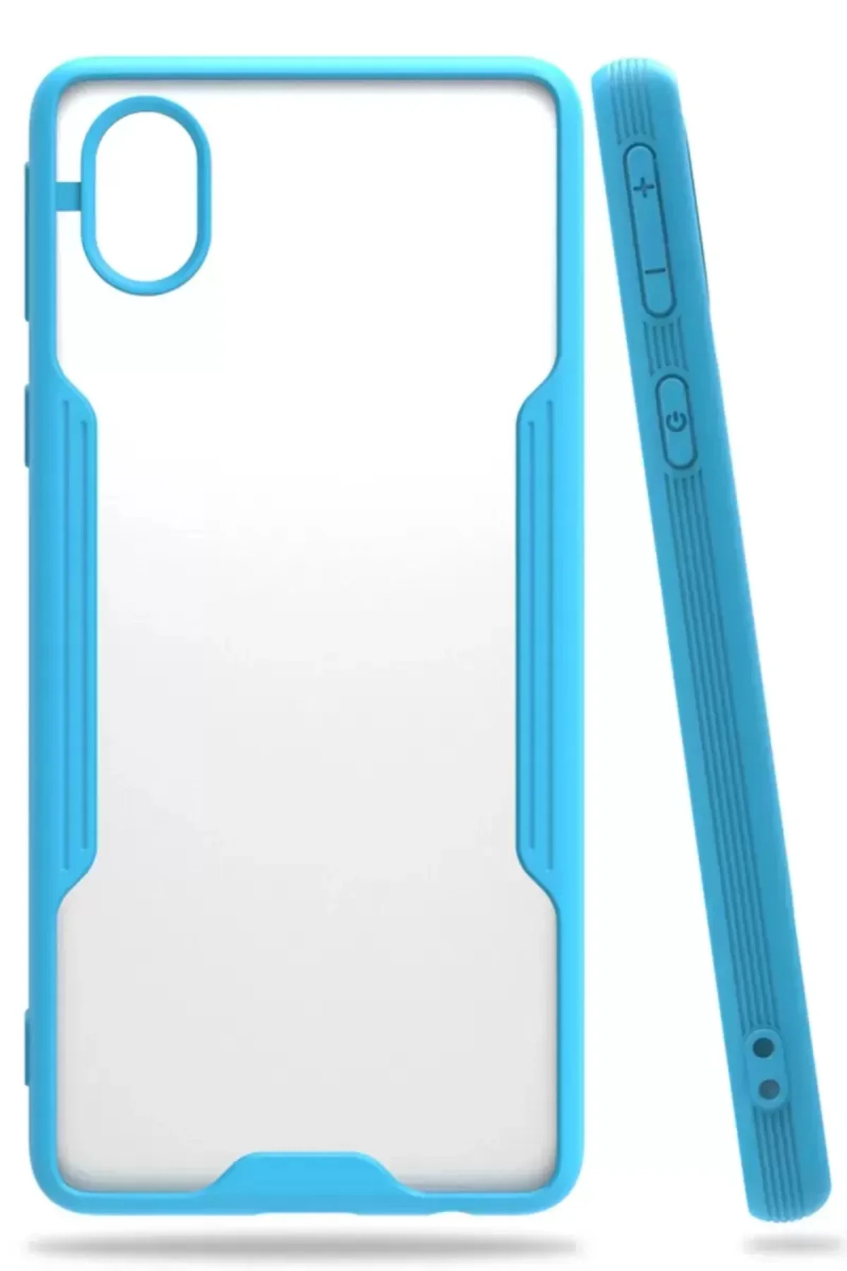 Newface Samsung Galaxy A01 Core Kılıf Platin Silikon - Mavi