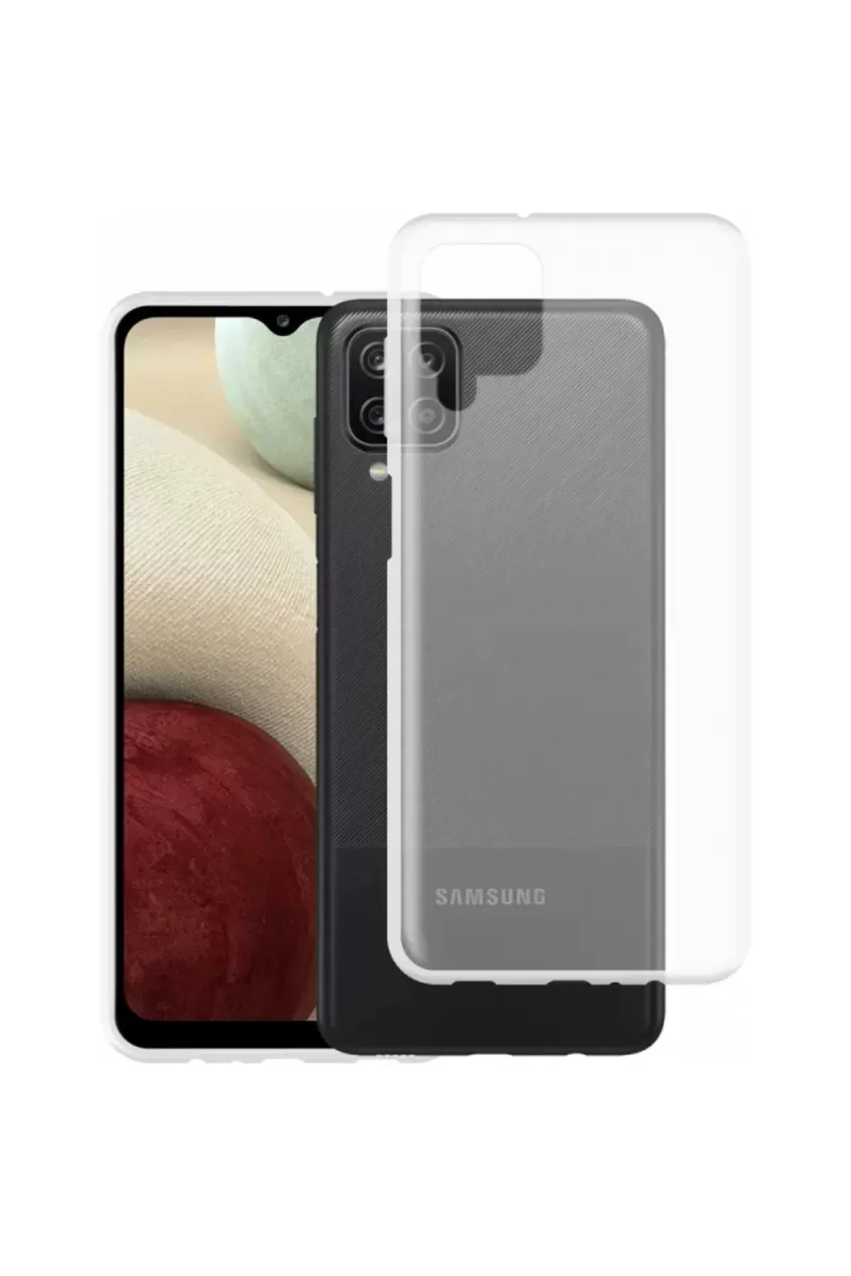Newface Samsung Galaxy A12 Kılıf Lüx Şeffaf Silikon