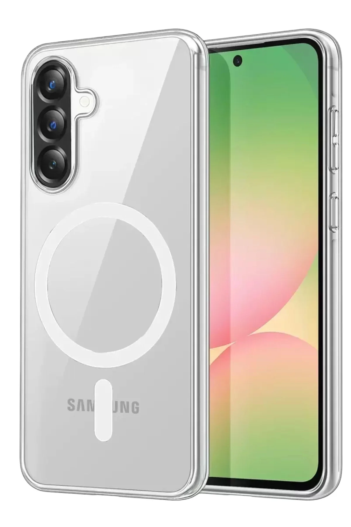 Newface Samsung Galaxy A57 5g Combo Sert Şeffaf Magsafe Kapak - Şeffaf