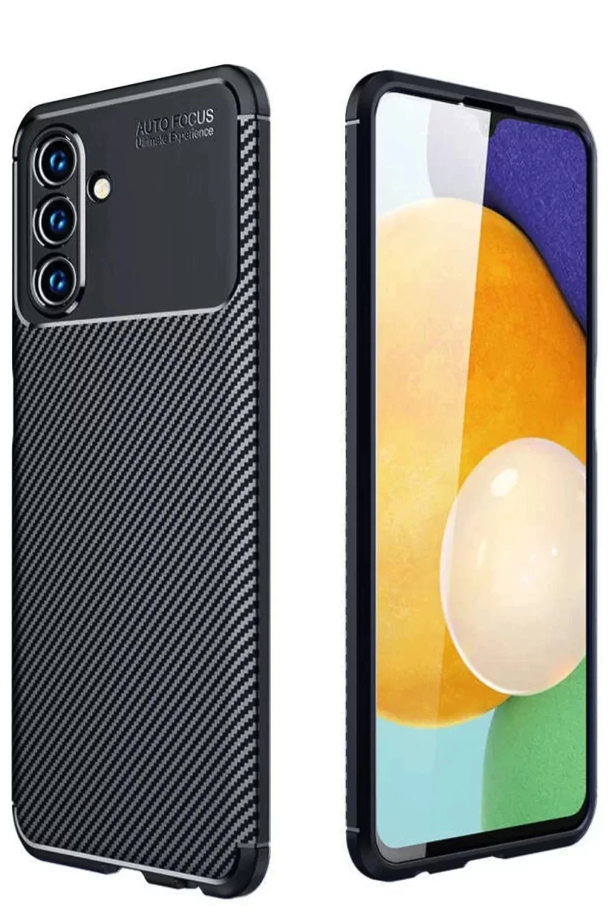 Newface Samsung Galaxy A36 Kılıf Auto Focus Karbon Kapak - Siyah