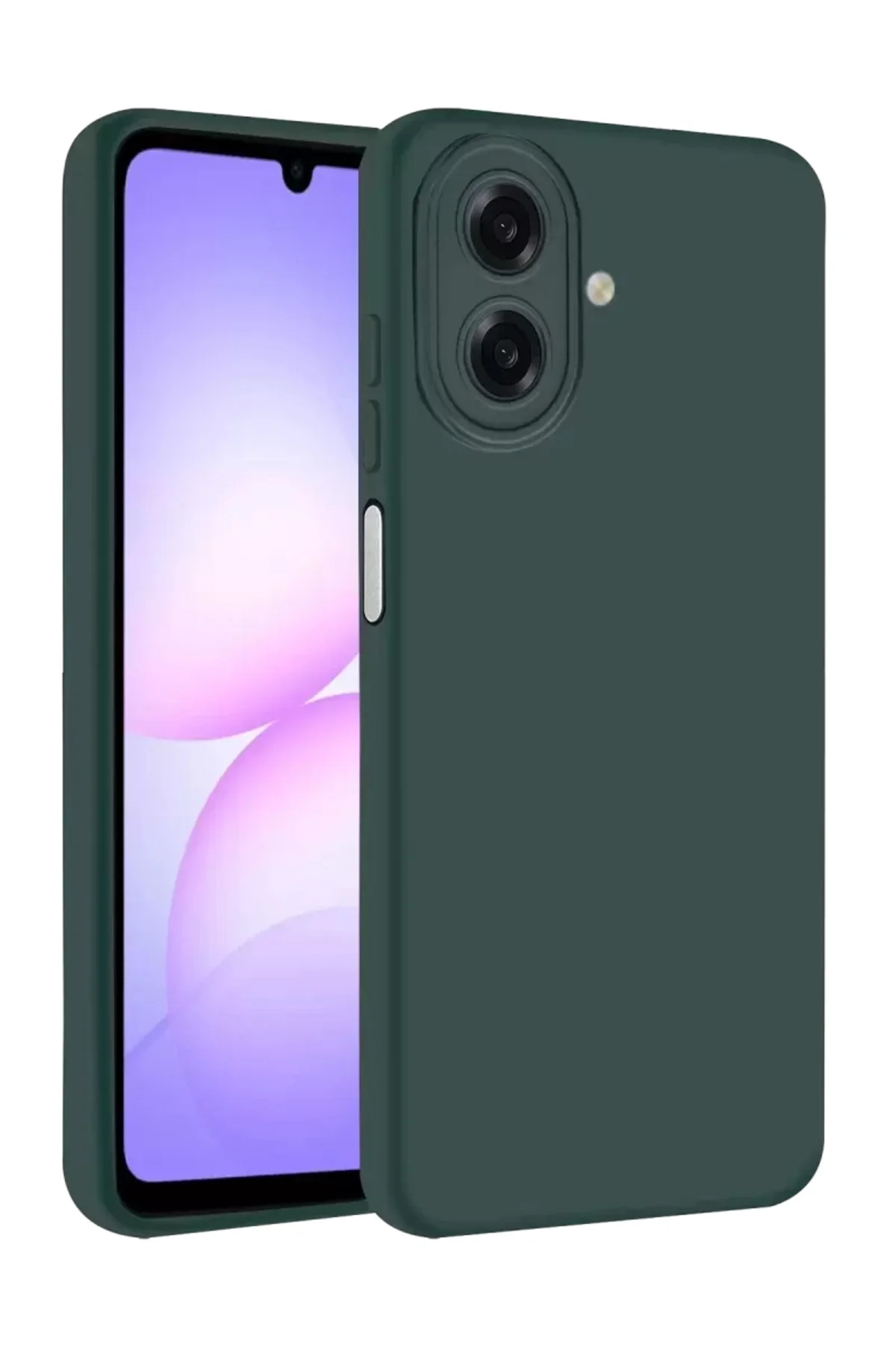 Newface Samsung Galaxy A07 4g Nano İçi Kadife Silikon - K.yeşil