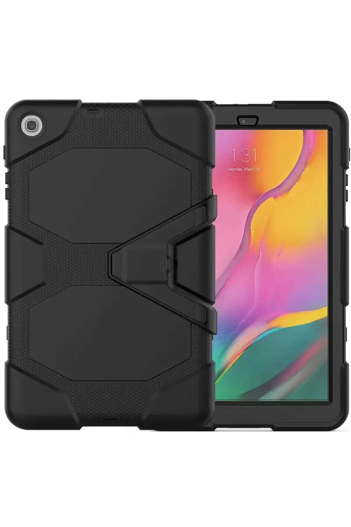 Newface Samsung Galaxy T510 Tab A 10.1 Kılıf Griffin Tablet Kapak - Siyah