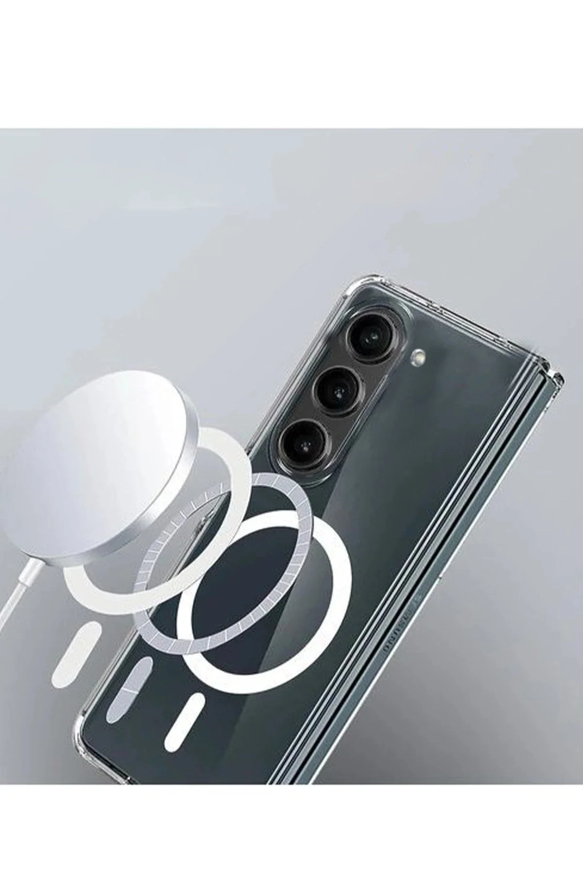 Newface Samsung Galaxy Z Fold 6 Kılıf Magneticsafe Şeffaf Silikon