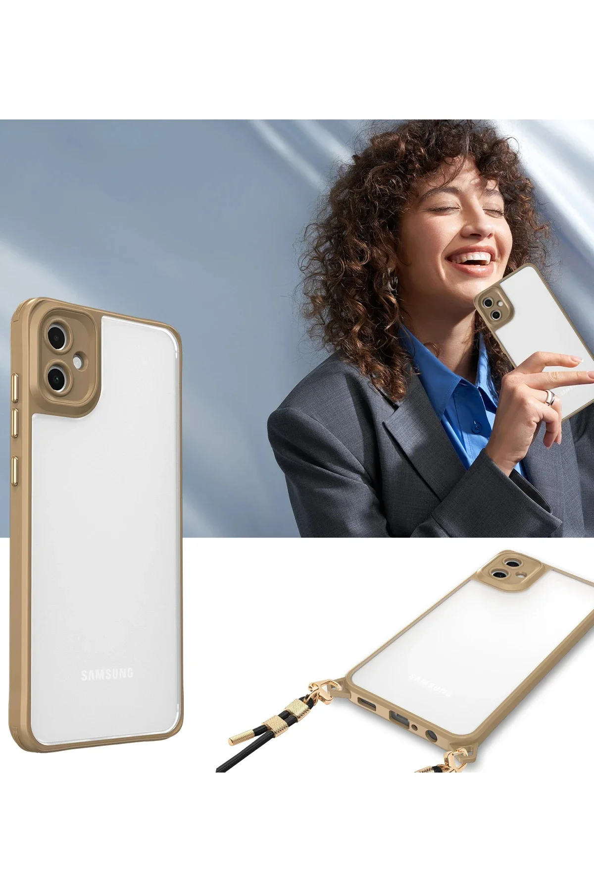 Newface Samsung Galaxy A06 Kılıf Penta Silikon Kılıf - Titan Gri
