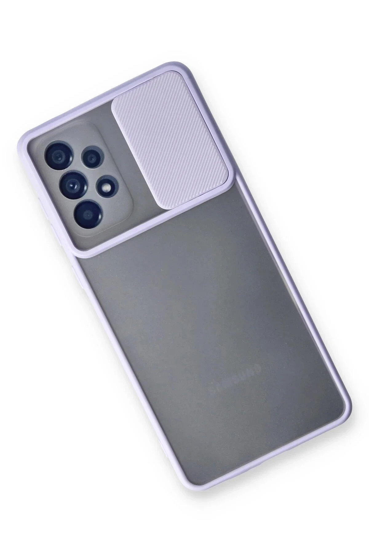 Newface Samsung Galaxy A33 5g Kılıf Palm Buzlu Kamera Sürgülü Silikon - Lila