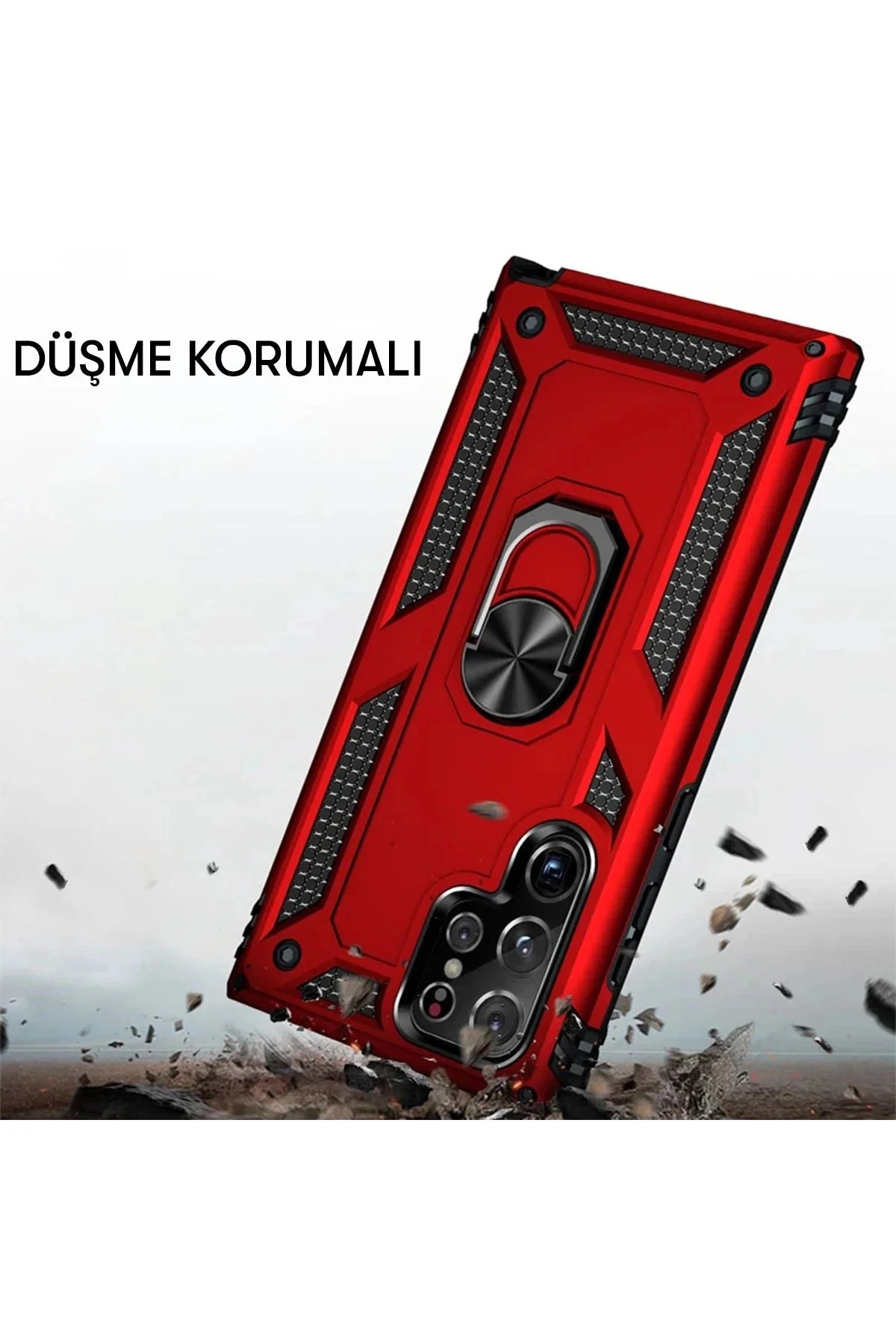 Newface Samsung Galaxy A14 4g Kılıf Sofya Yüzüklü Silikon Kapak - Yeşil