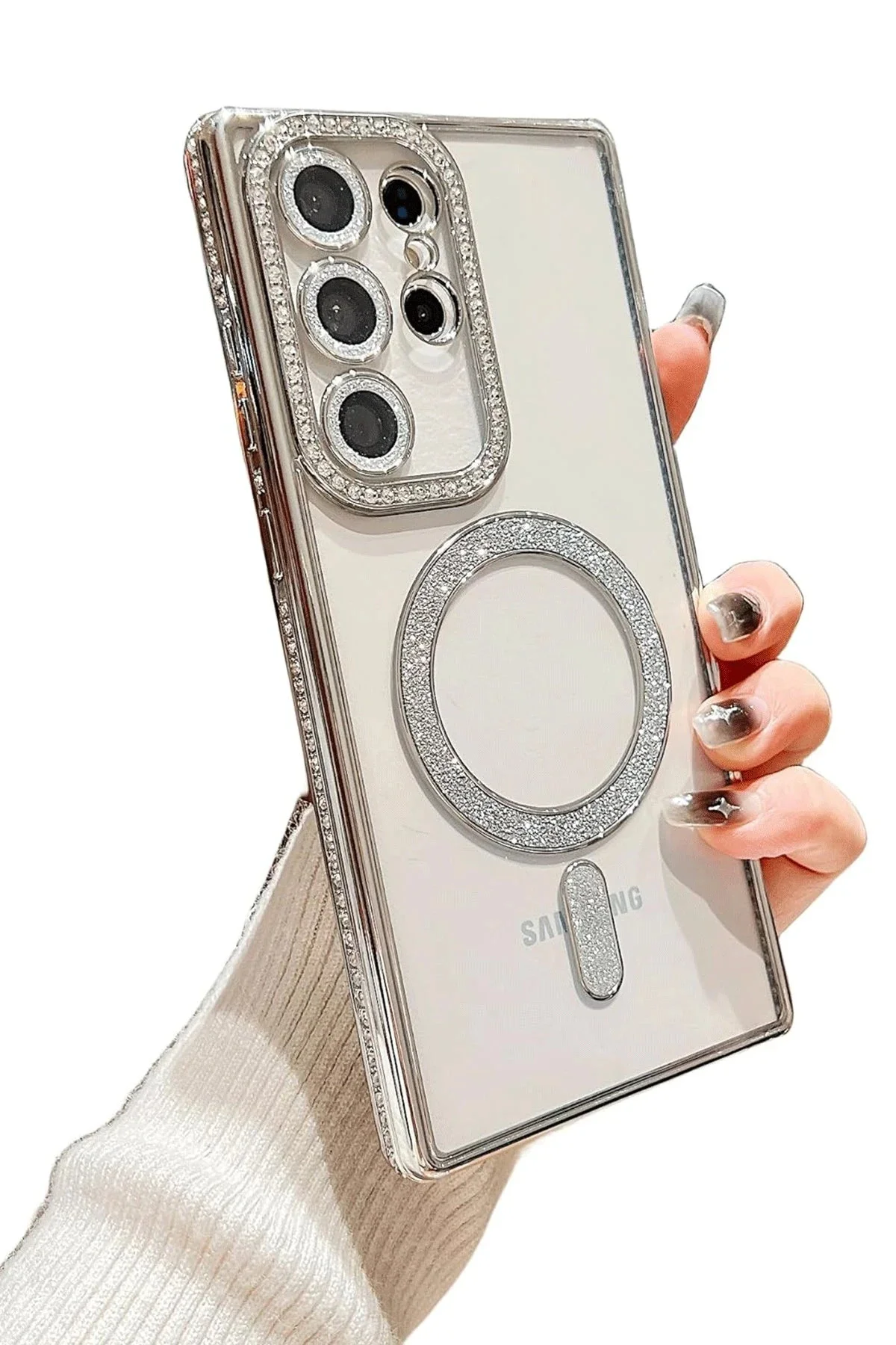 Newface Samsung Galaxy S24 Ultra Kılıf Joke Simli Magneticsafe Kı
