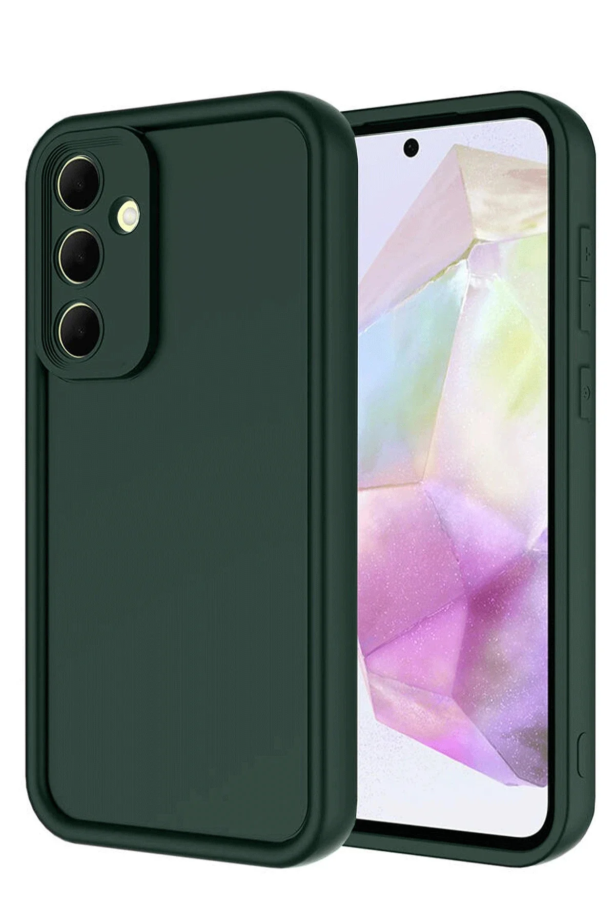 Newface Samsung Galaxy A36 Kılıf Viera Silikon - Koyu Yeşil
