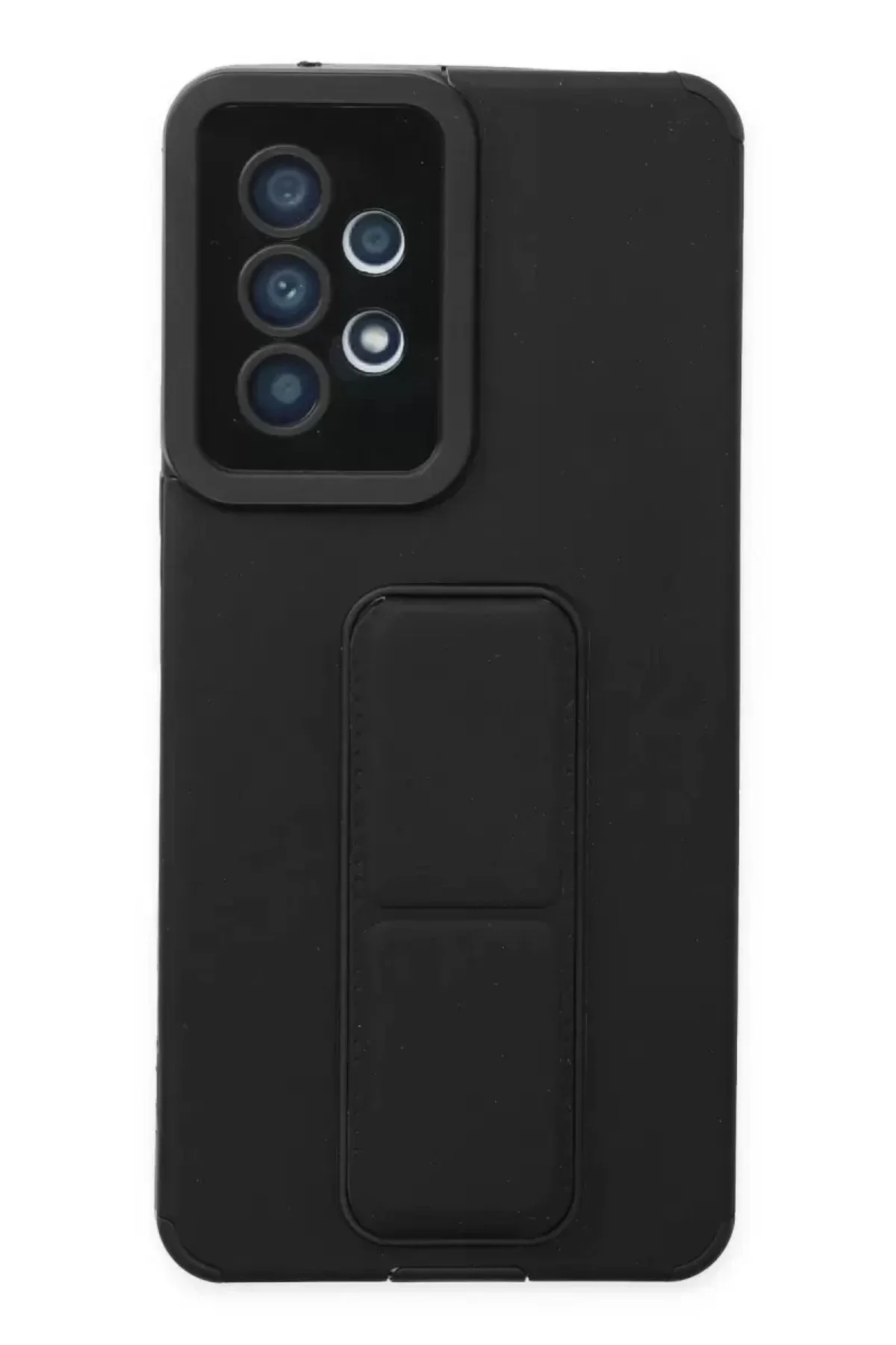 Newface Samsung Galaxy A53 5g Kılıf Mega Standlı Silikon - Siyah