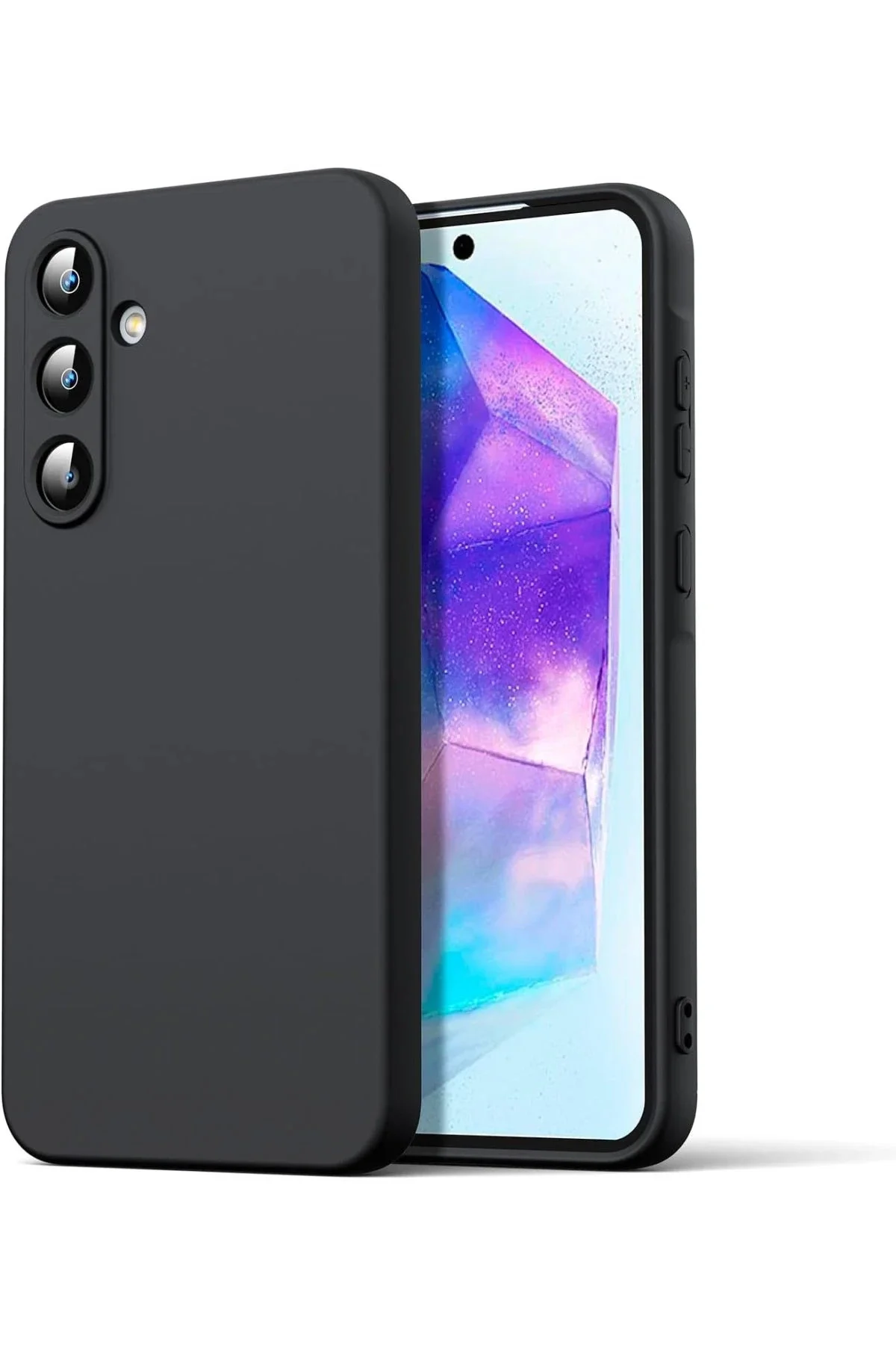 Newface Samsung Galaxy A16 5g Kılıf Nano İçi Kadife Silikon - Siy