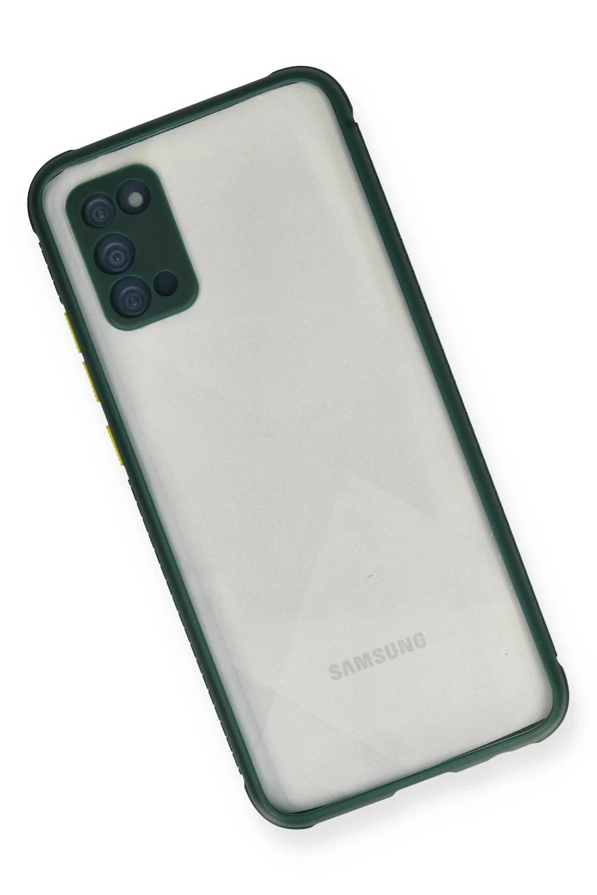 Newface Samsung Galaxy A02s Kılıf Miami Şeffaf Silikon - Koyu Yeşil