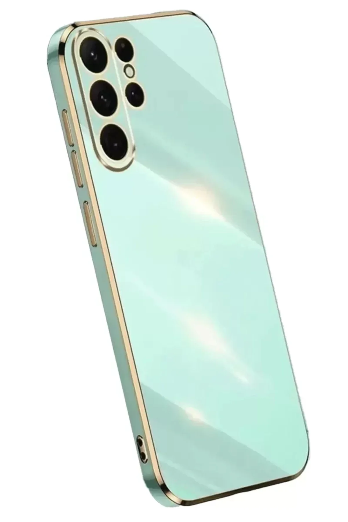 Newface Samsung Galaxy S24 Ultra Kılıf Volet Silikon - Açık Yeşil