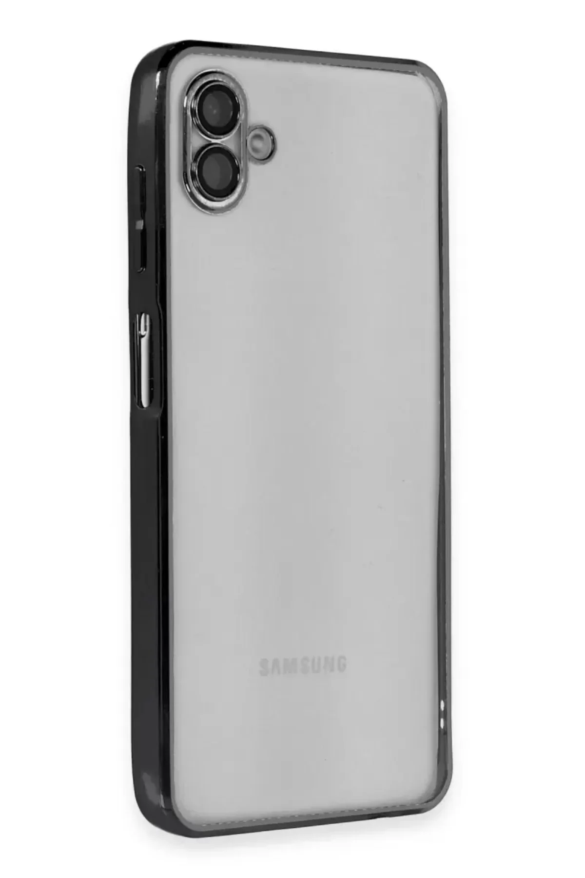 Newface Samsung Galaxy A04 Kılıf Razer Lensli Silikon - Siyah