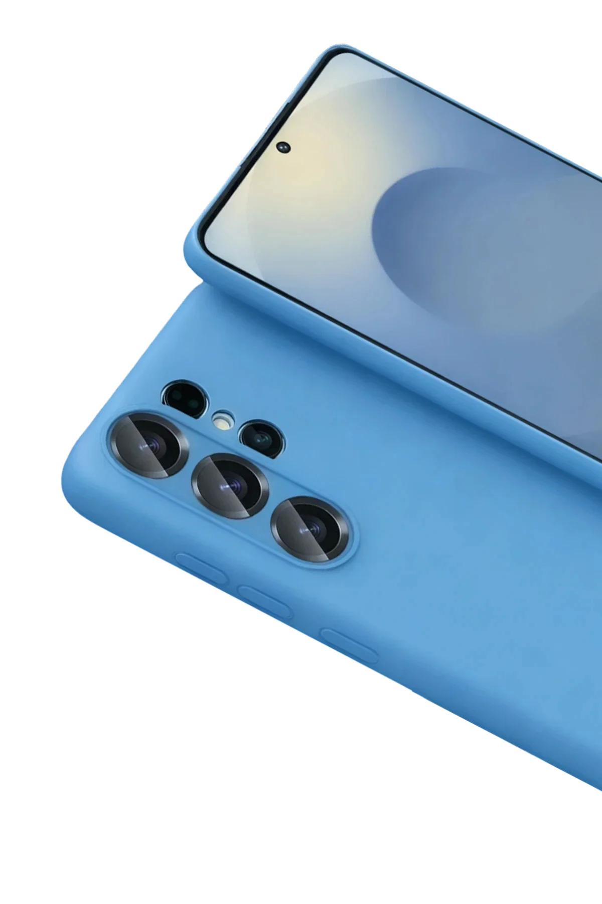 Newface Samsung Galaxy S26 Ultra Nano İçi Kadife Silikon - Mavi