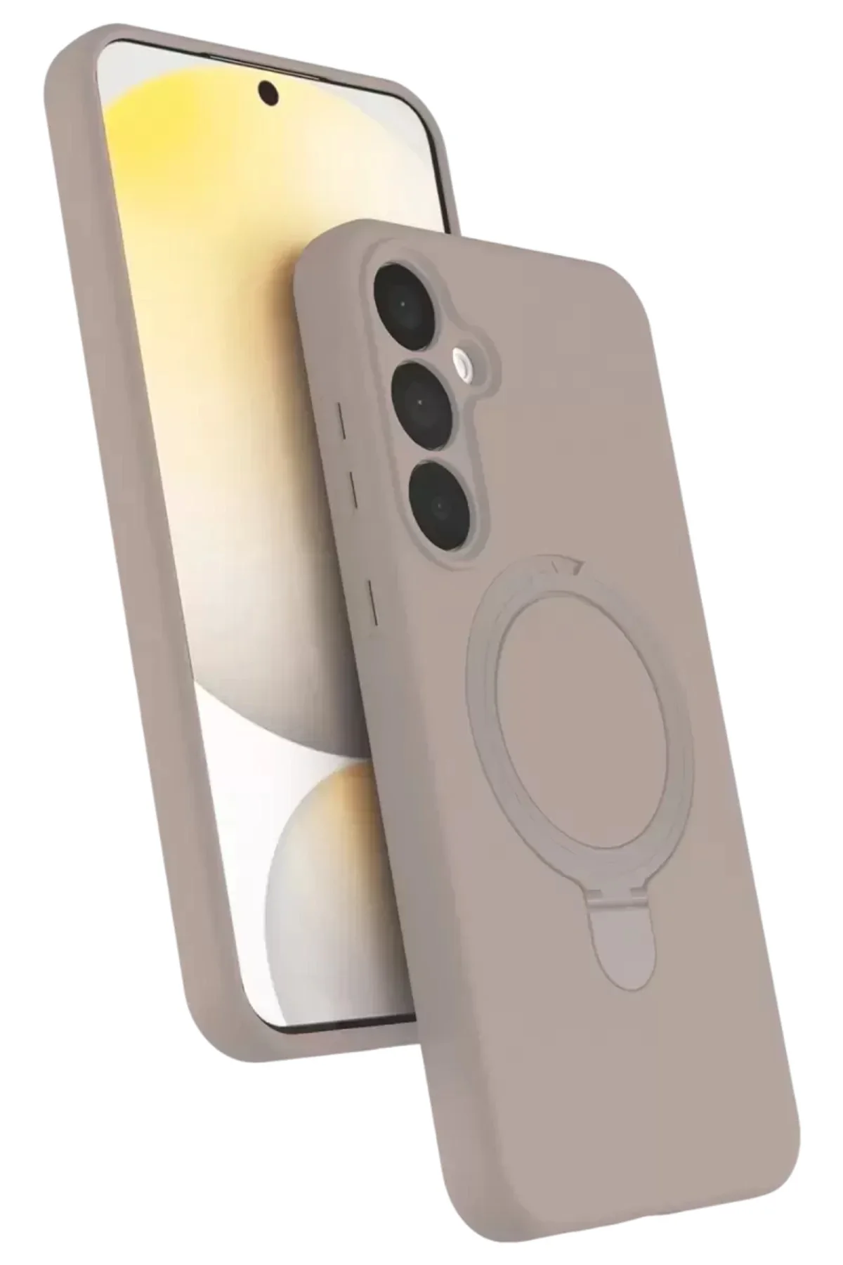 Newface Samsung Galaxy A15 4g Regal Magsafe Standlı Kapak - Çöl Titanyum