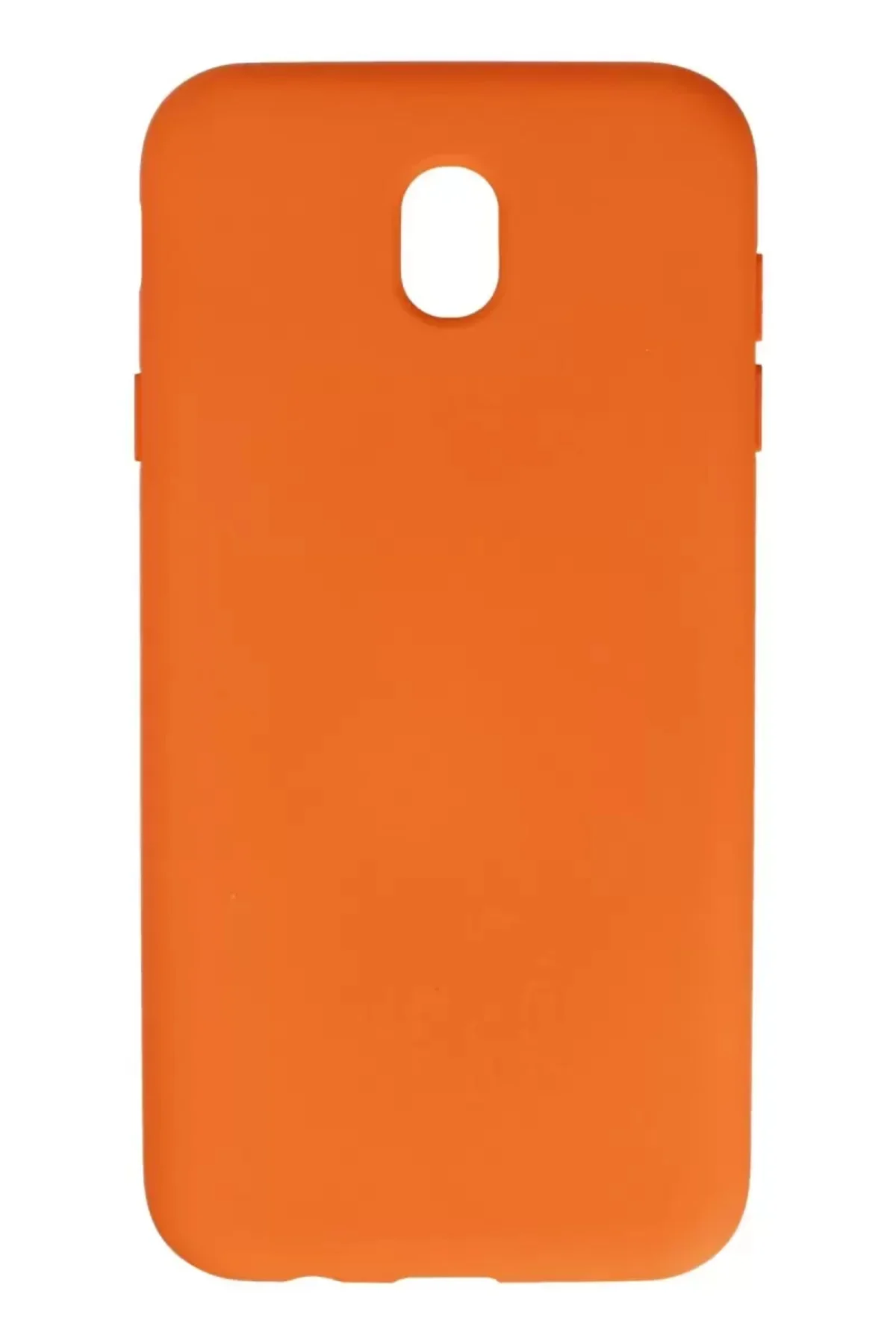 Newface Samsung Galaxy J7 Pro / J730 Kılıf Nano İçi Kadife Silikon - Turuncu