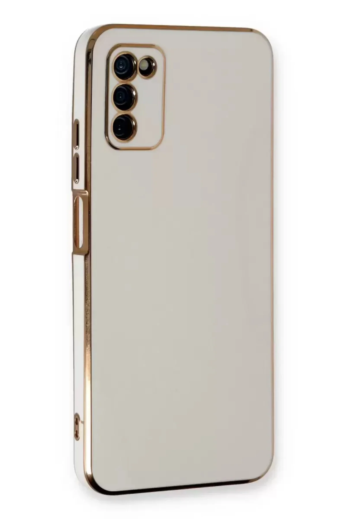 Newface Samsung Galaxy A03s Kılıf Volet Silikon - Beyaz