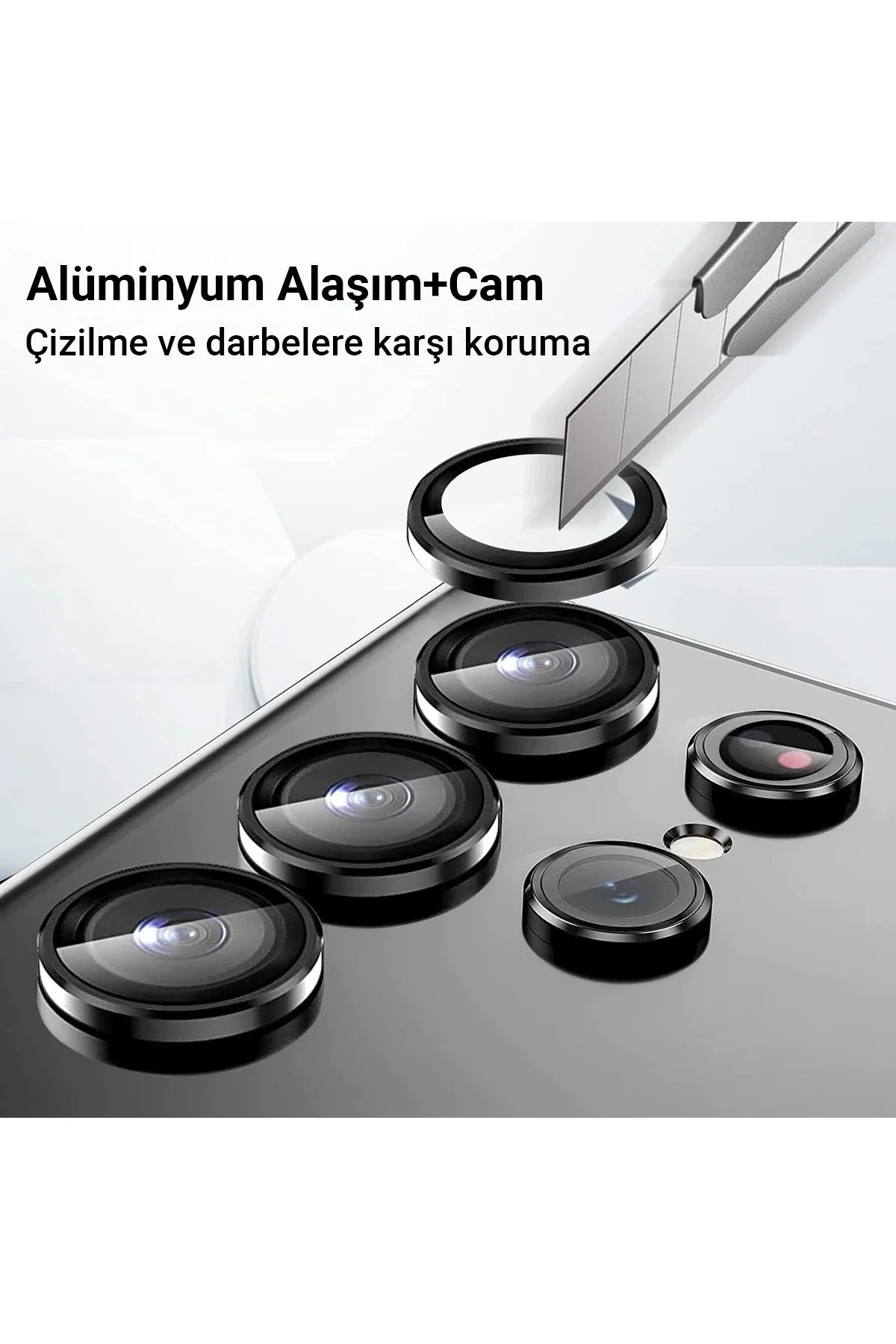 Newface Samsung Galaxy A24 4g Valdez Metal Kamera Lens - Gümüş