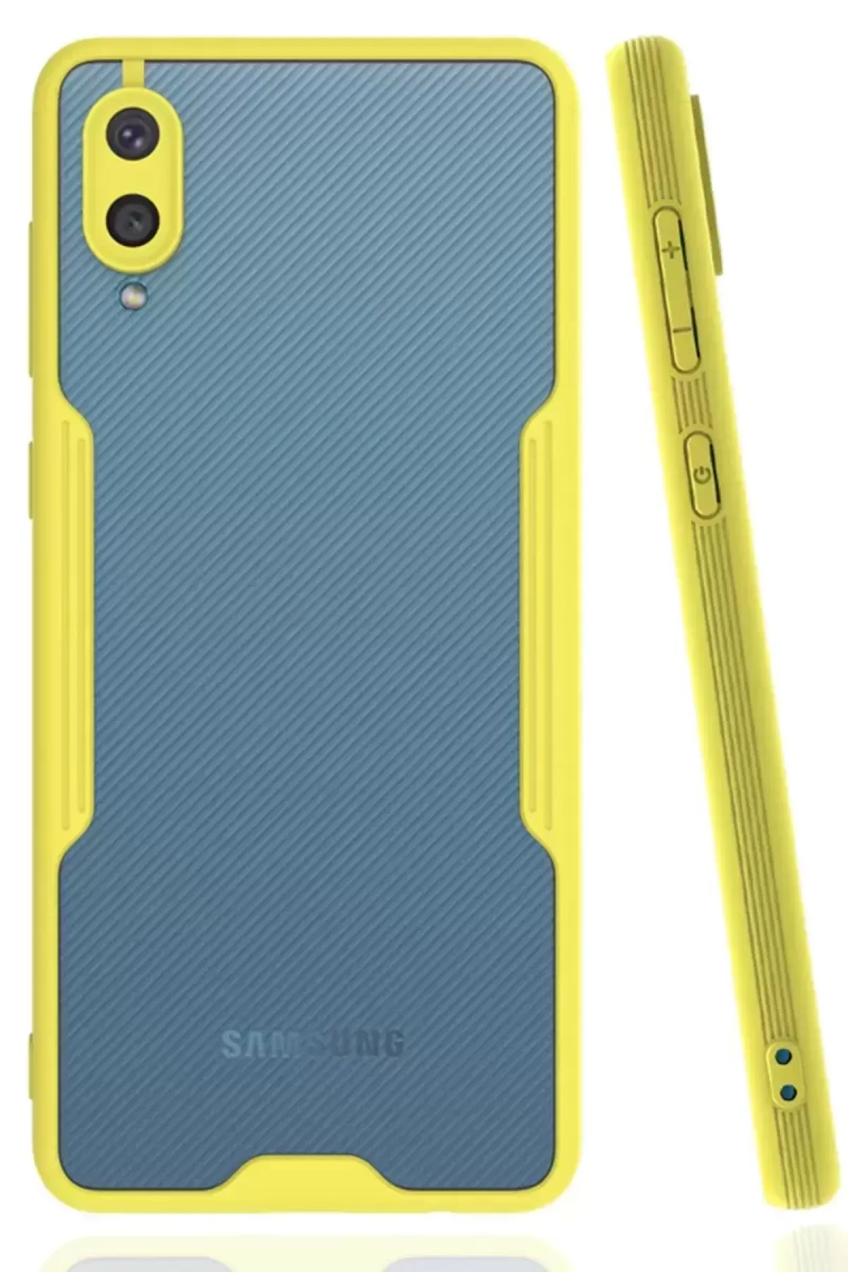 Newface Samsung Galaxy A02 Kılıf Platin Silikon - Sarı