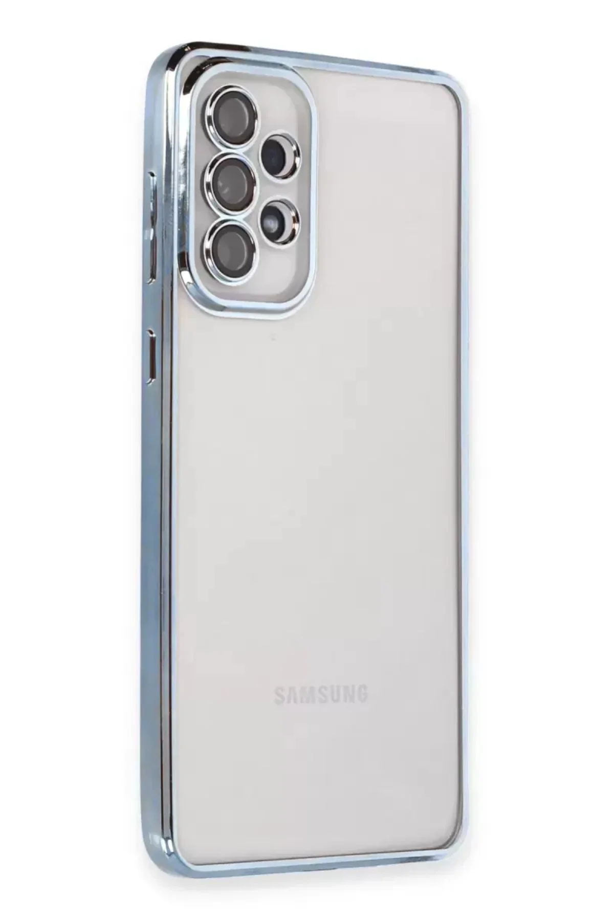 Newface Samsung Galaxy A53 5g Kılıf Razer Lensli Silikon - Açık Mavi