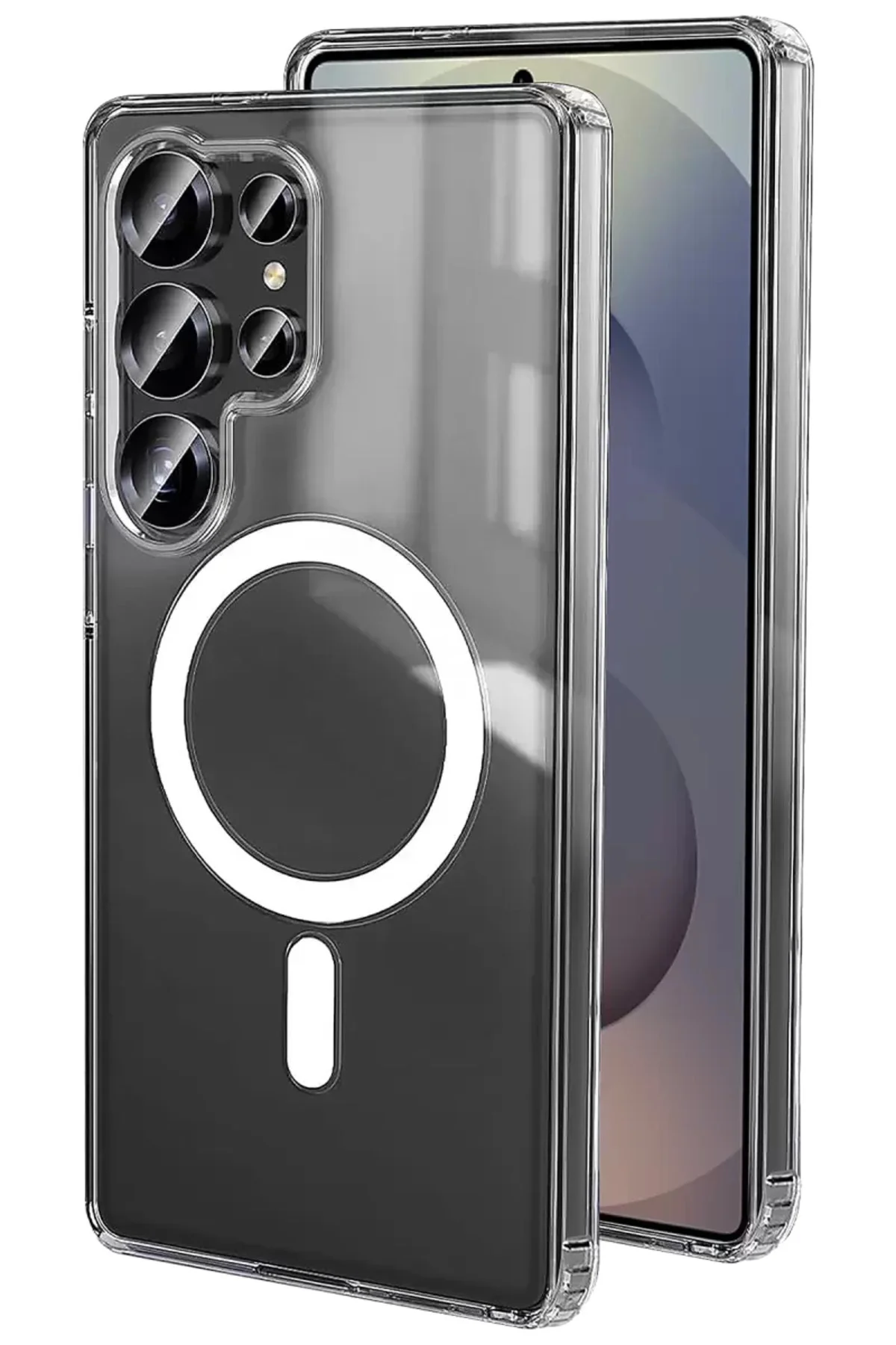 Newface Samsung Galaxy S25 Ultra Kılıf Magneticsafe Şeffaf Siliko