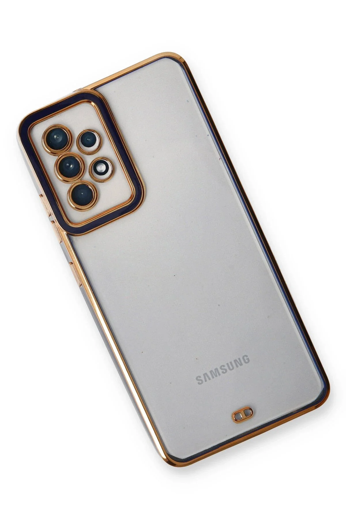 Newface Samsung Galaxy A33 5g Kılıf Liva Lens Silikon - Mavi