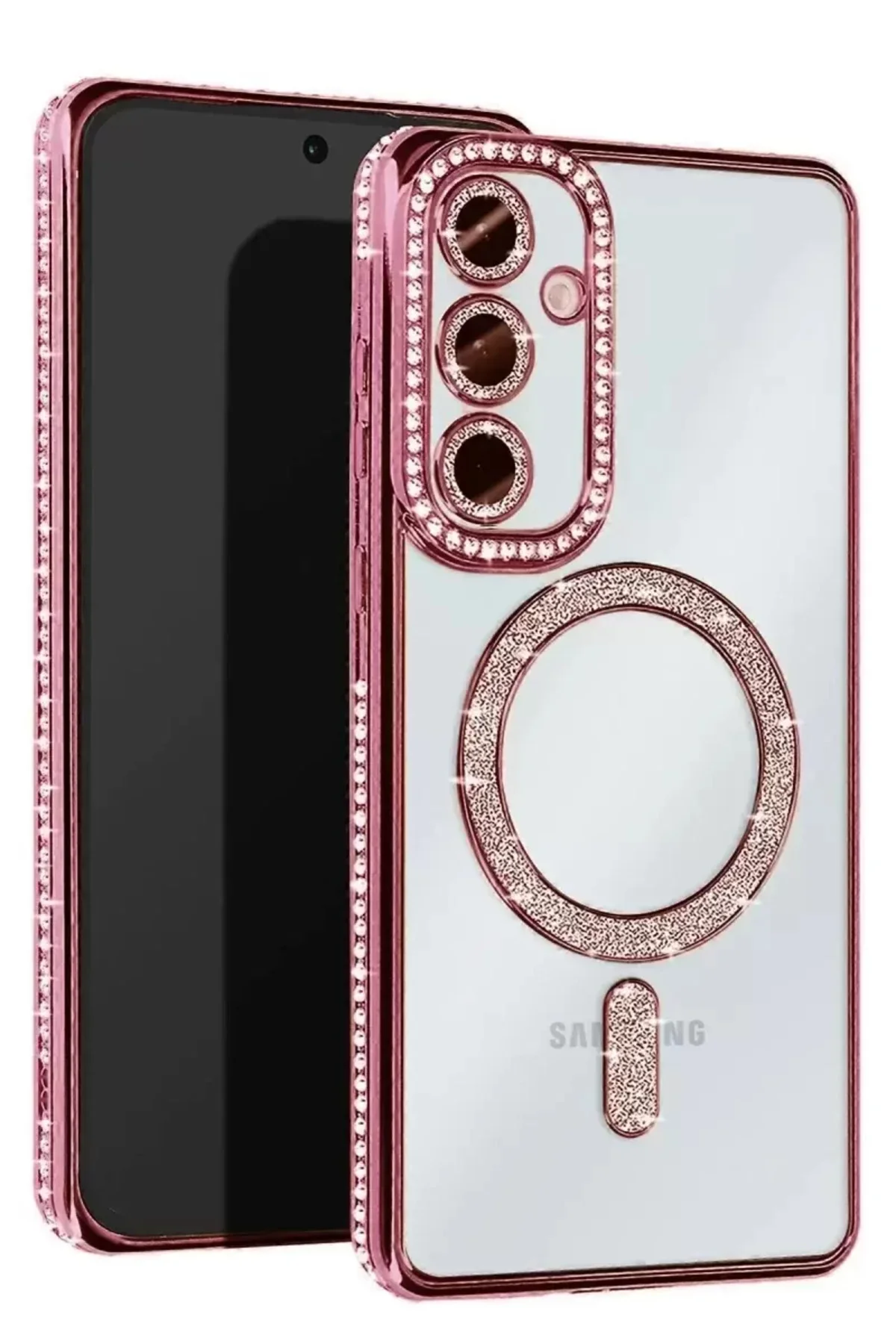 Newface Samsung Galaxy A36 Joke Simli Magneticsafe Kılıf - Pembe