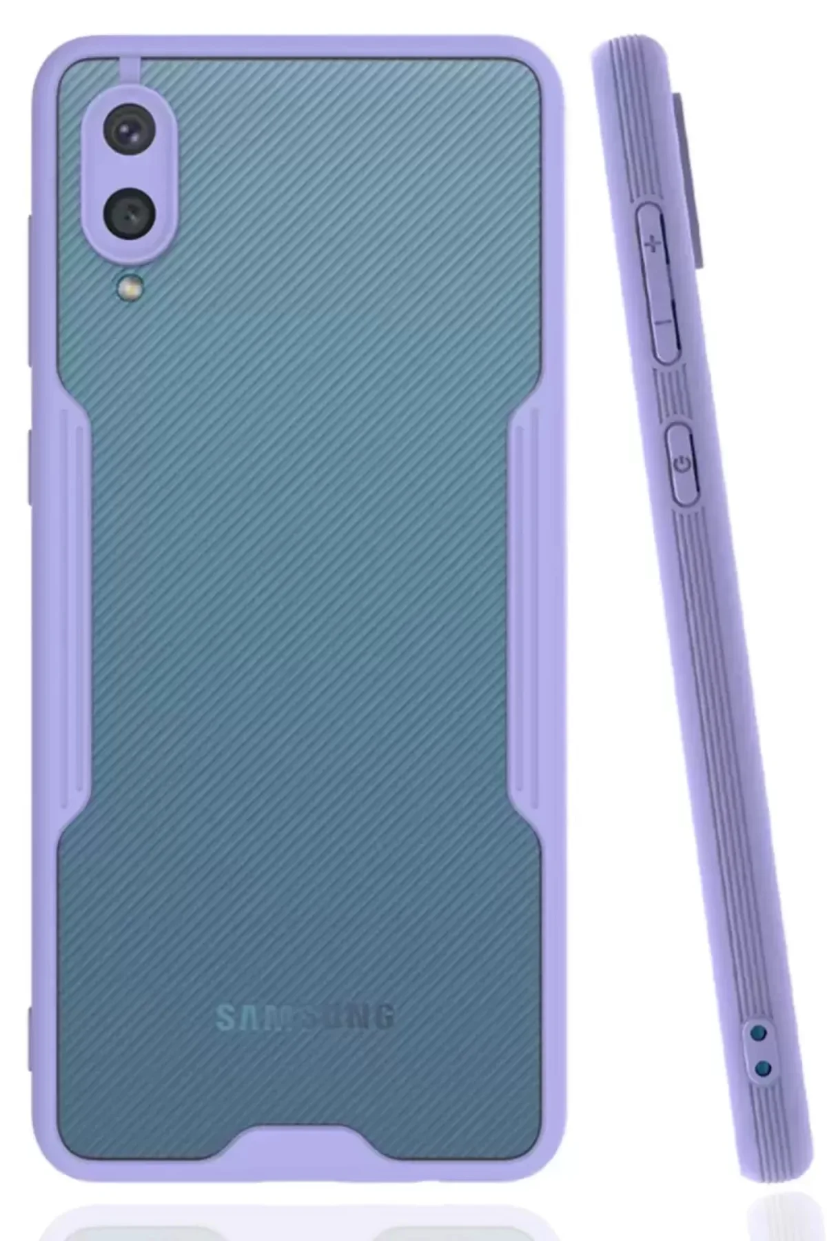 Newface Samsung Galaxy A02 Kılıf Platin Silikon - Lila