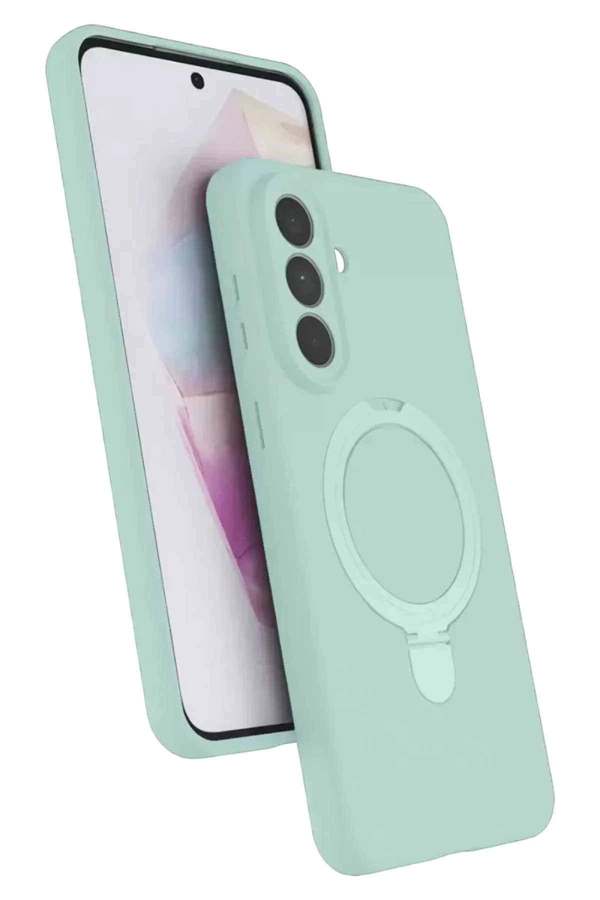 Newface Samsung Galaxy A57 5g Regal Magsafe Standlı Kapak - Su Yeşili