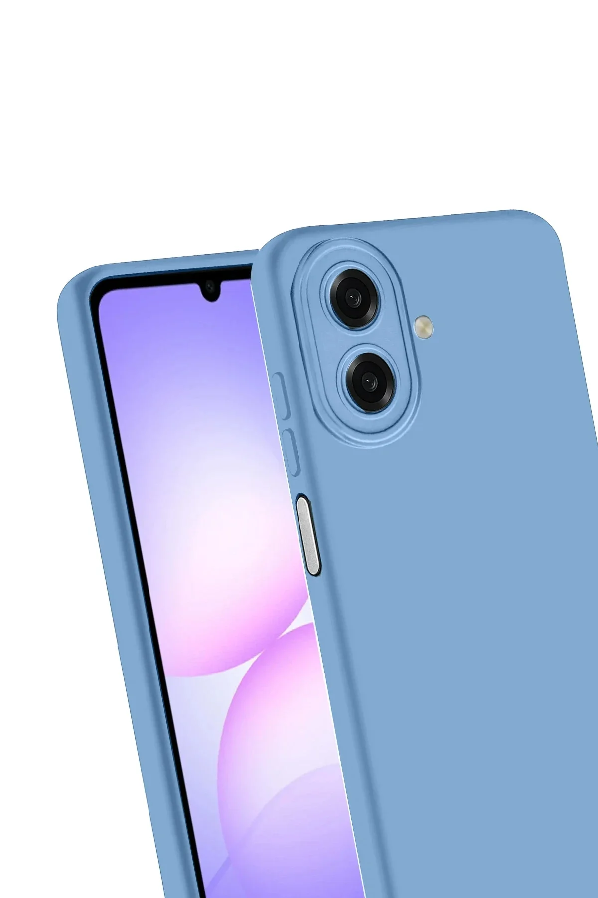 Newface Samsung Galaxy A07 4g Nano İçi Kadife Silikon - Mavi