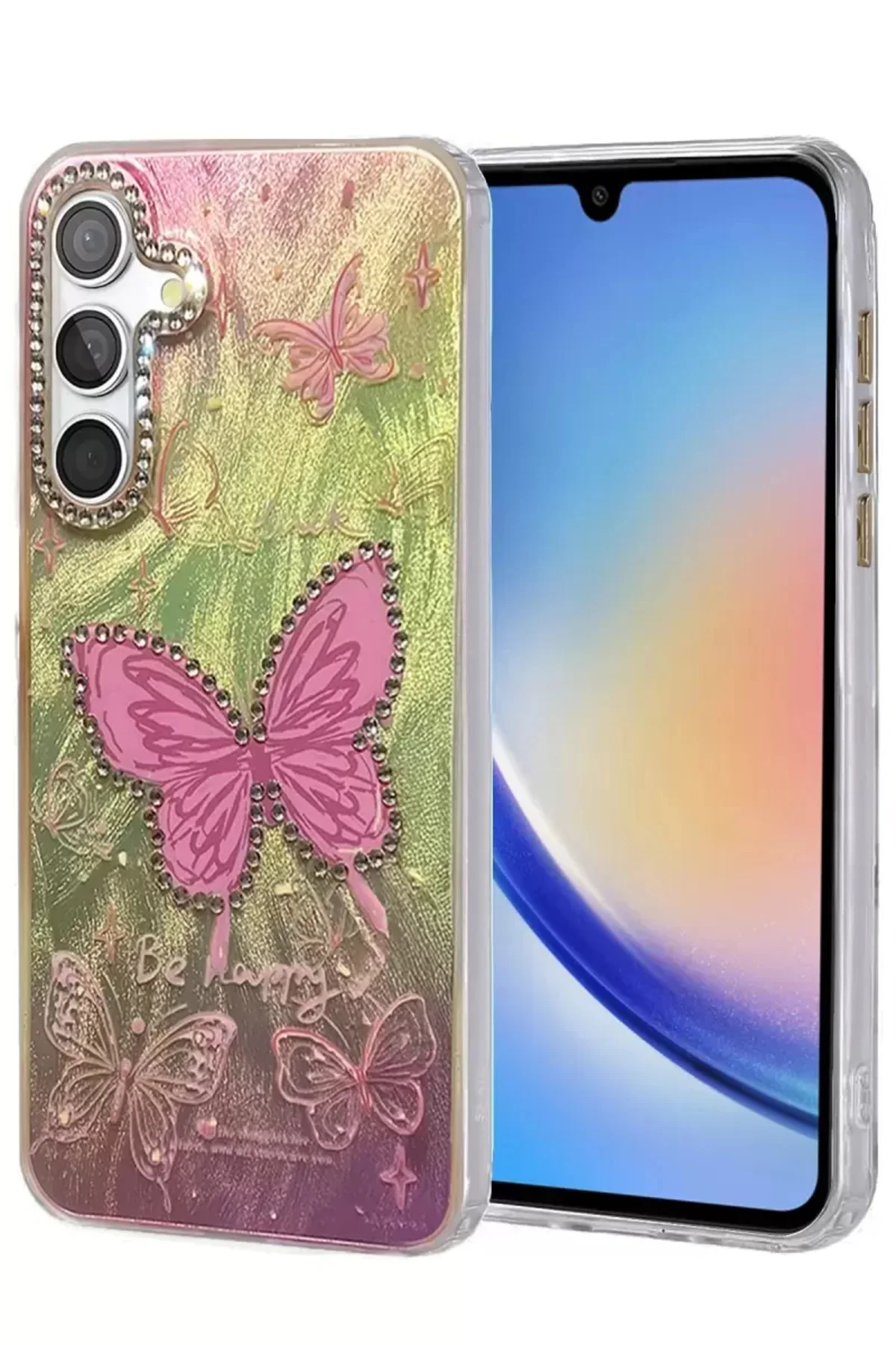 Newface Samsung Galaxy A34 5g Kılıf Blade Aynalı Desenli Kapak - 