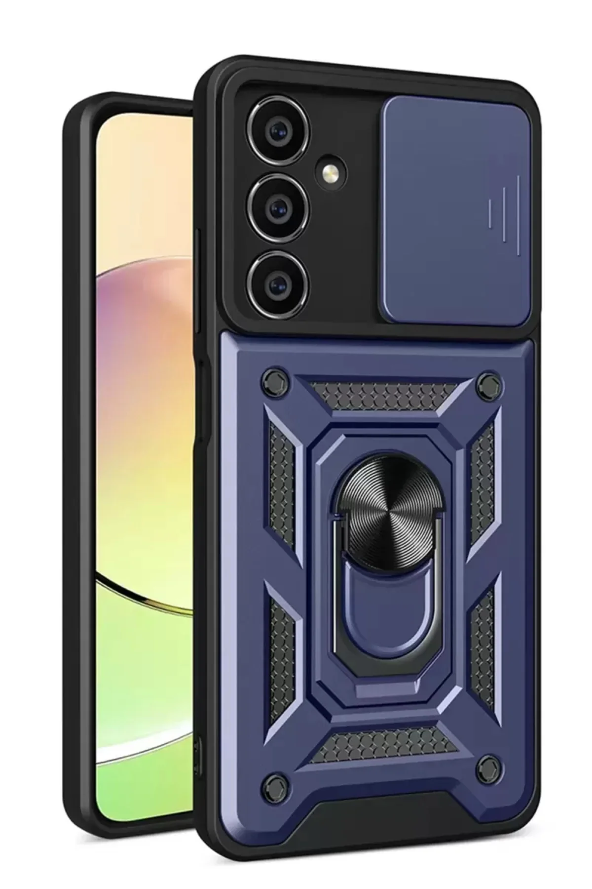 Newface Samsung Galaxy A05s Kılıf Pars Lens Yüzüklü Silikon - Lacivert