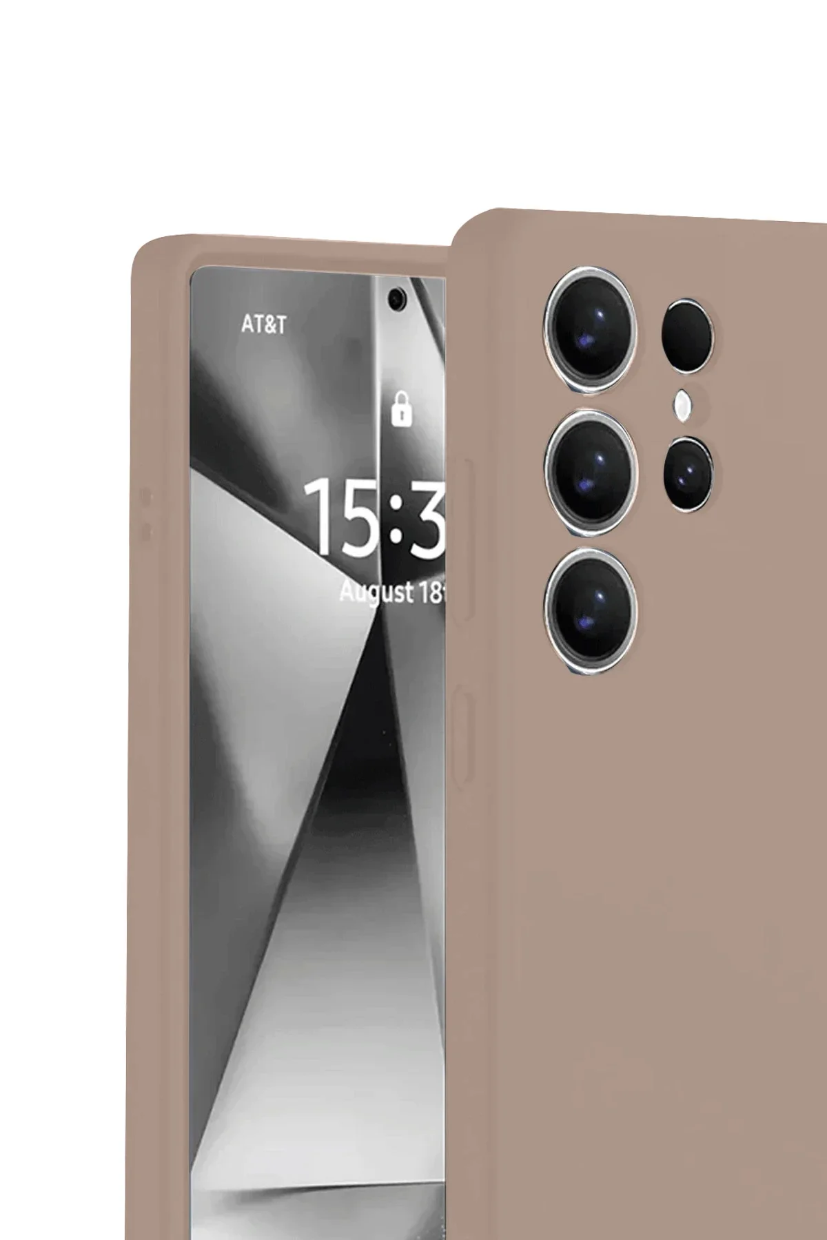 Newface Samsung Galaxy S25 Ultra Kılıf Nano İçi Kadife Silikon - Pudra