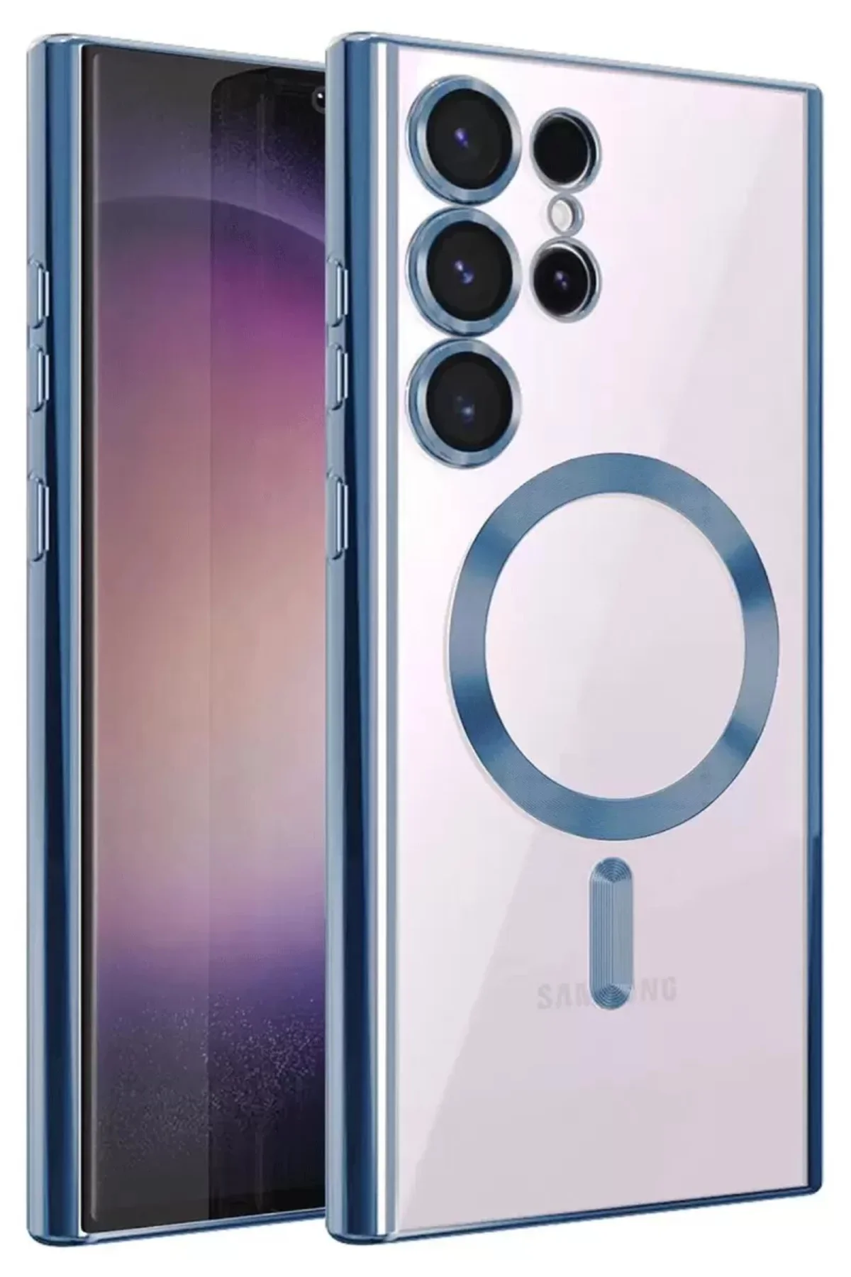 Newface Samsung Galaxy S25 Ultra Kılıf Kross Magneticsafe Kapak - Sierra Blue