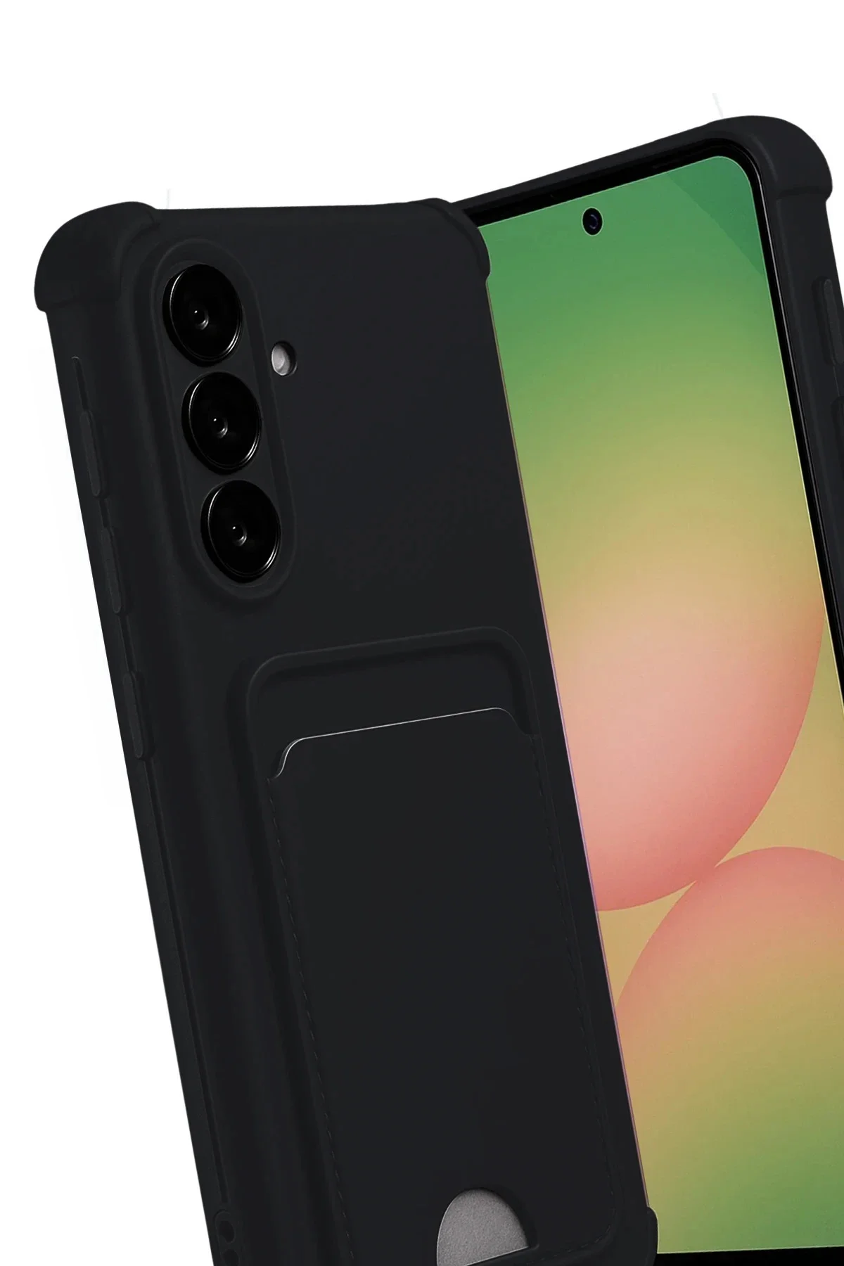 Newface Samsung Galaxy A56 Kılıf Kelvin Kartvizitli Silikon - Siy