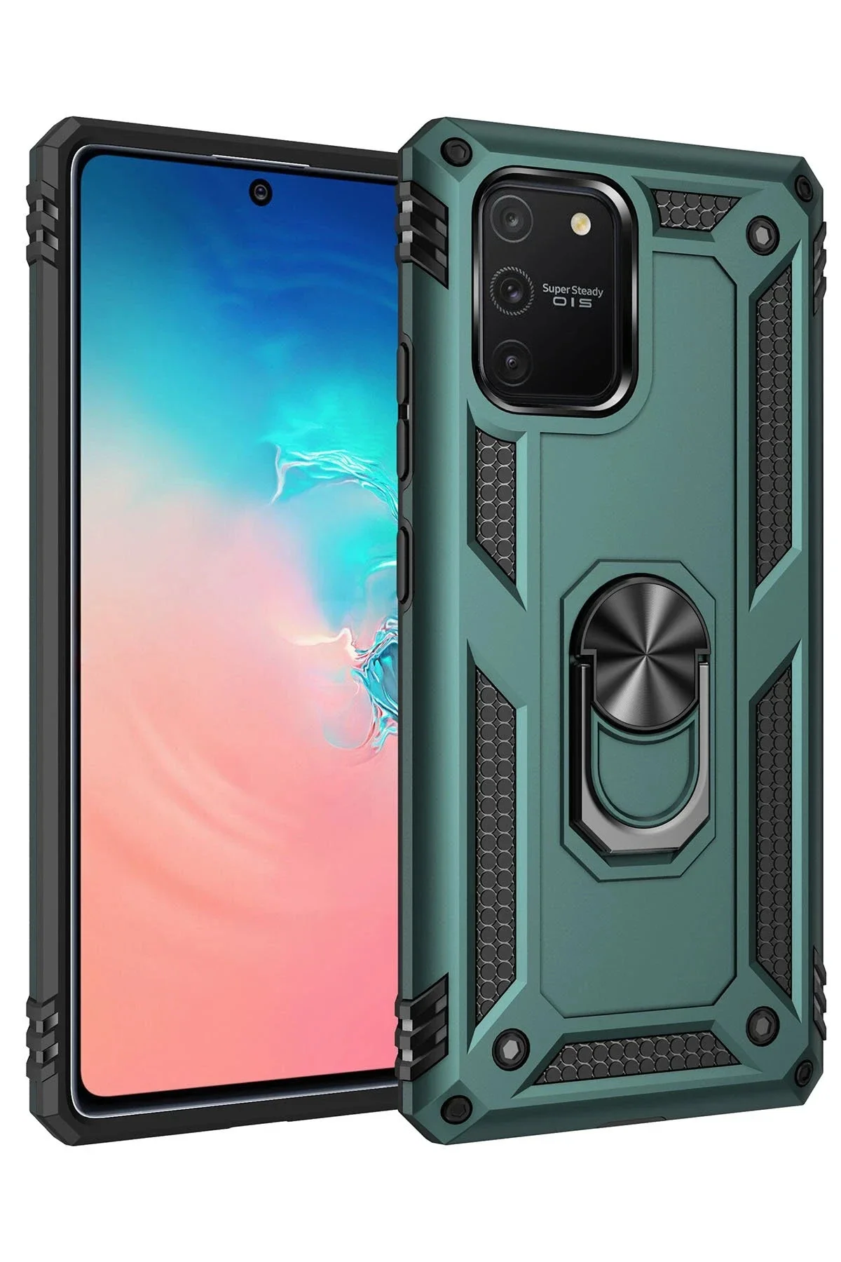 Newface Samsung Galaxy A91 / S10 Lite Kılıf Sofya Yüzüklü Silikon