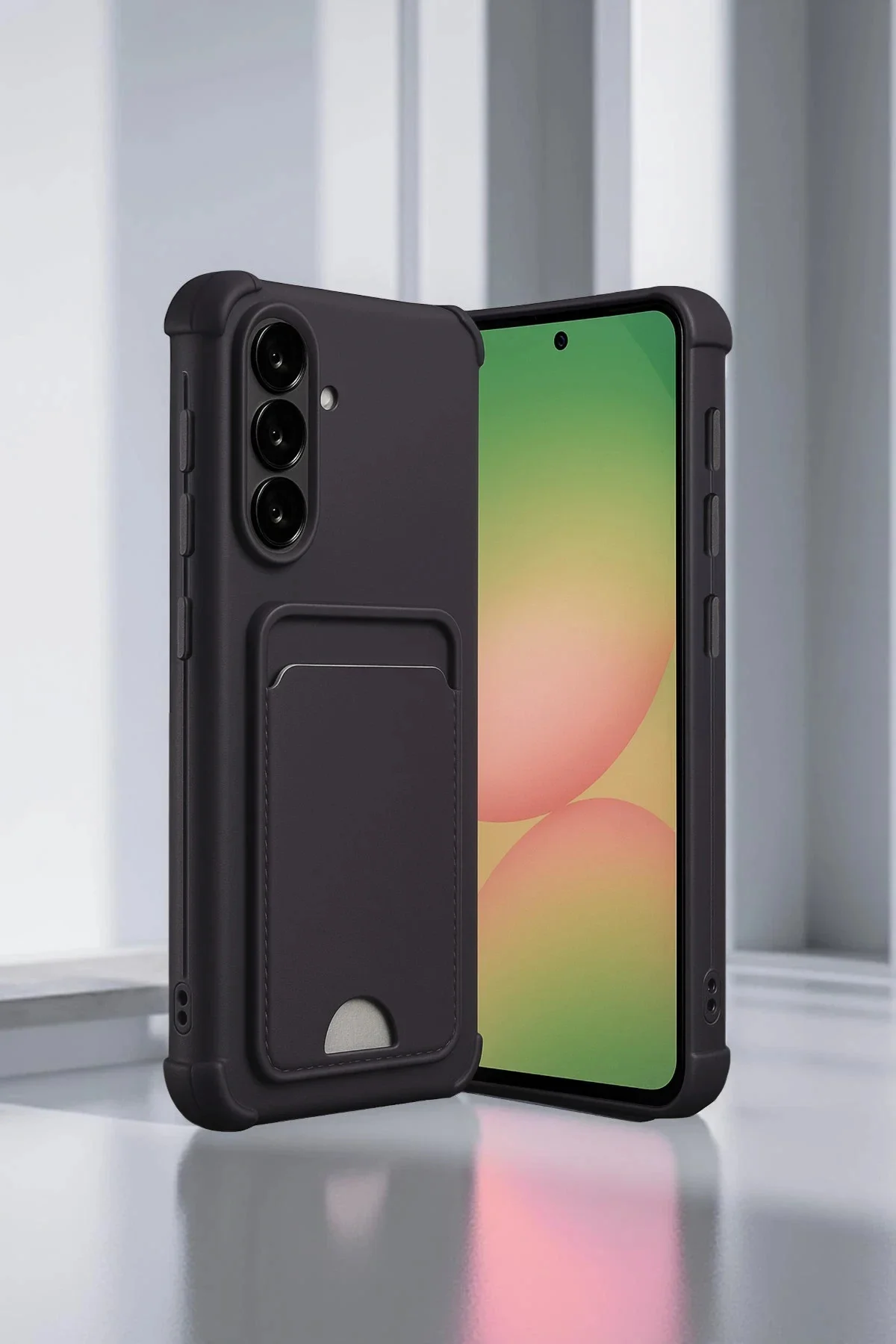 Newface Samsung Galaxy A36 Kılıf Kelvin Kartvizitli Silikon - Lila