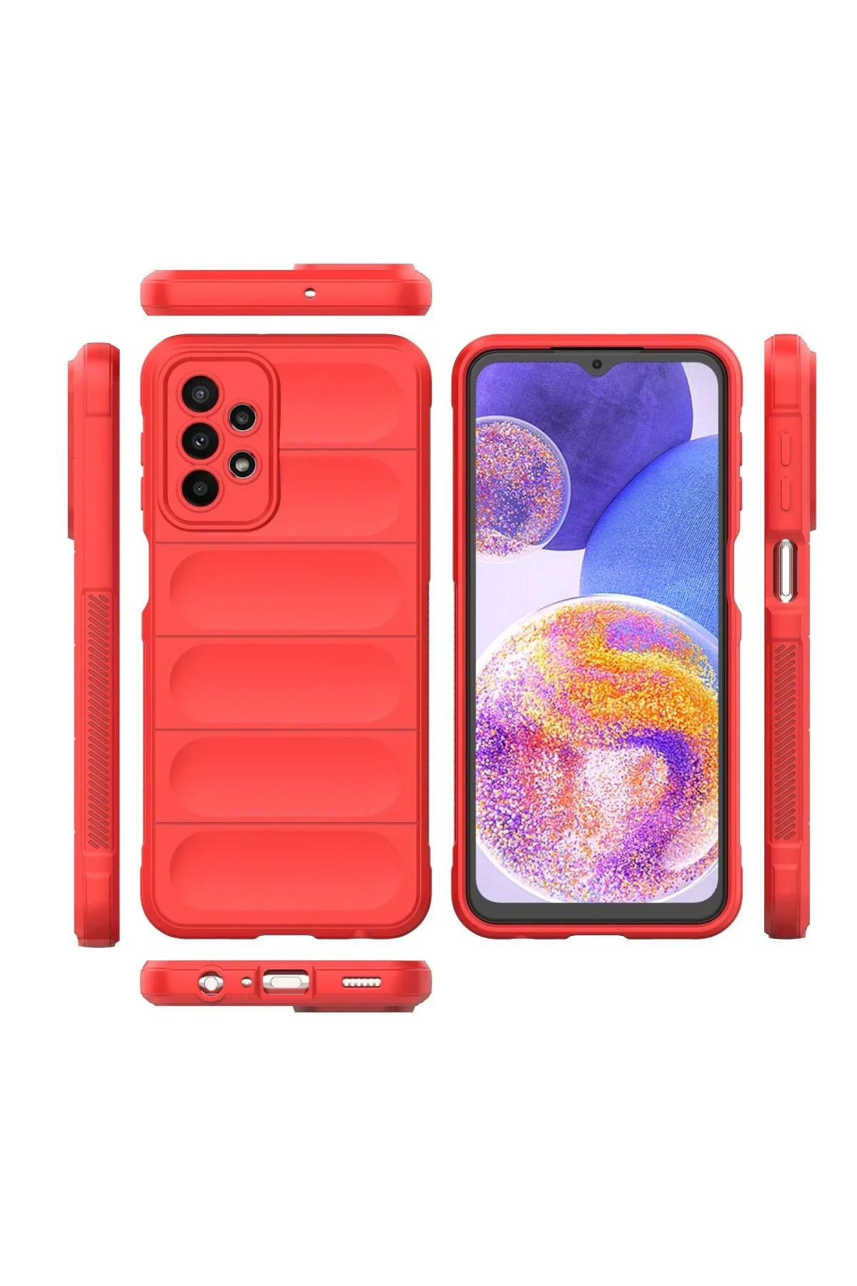 Newface Samsung Galaxy A23 4g Kılıf Optimum Silikon - Kırmızı