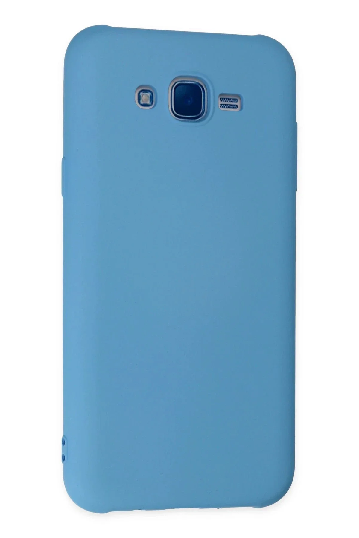 Newface Samsung Galaxy J7 Kılıf Nano İçi Kadife Silikon - Mavi