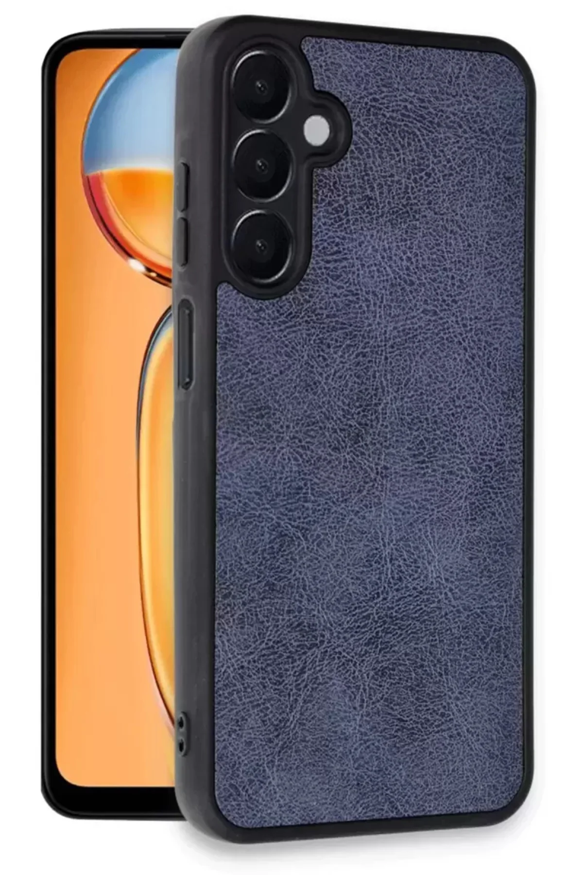 Newface Samsung Galaxy A36 Kılıf Aras Deri Kapak - Lacivert