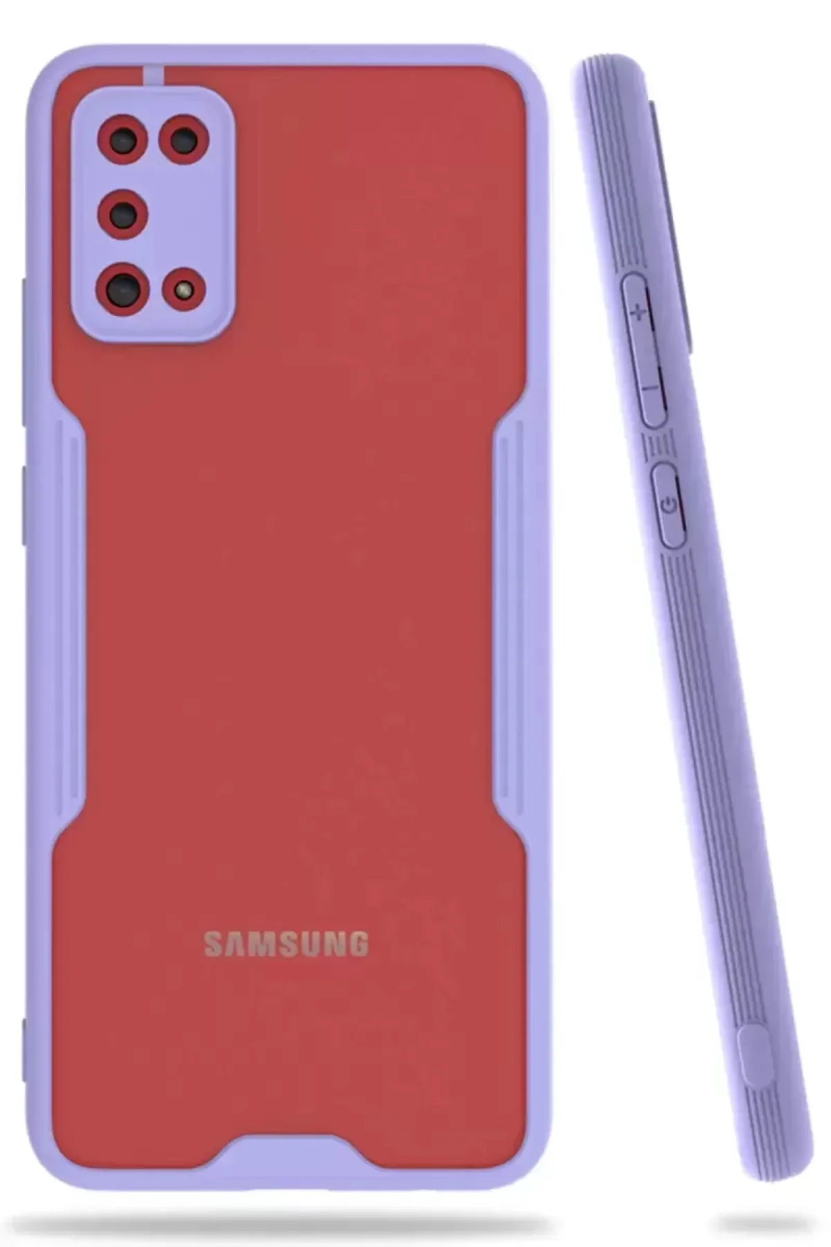 Newface Samsung Galaxy A02s Kılıf Platin Silikon - Lila