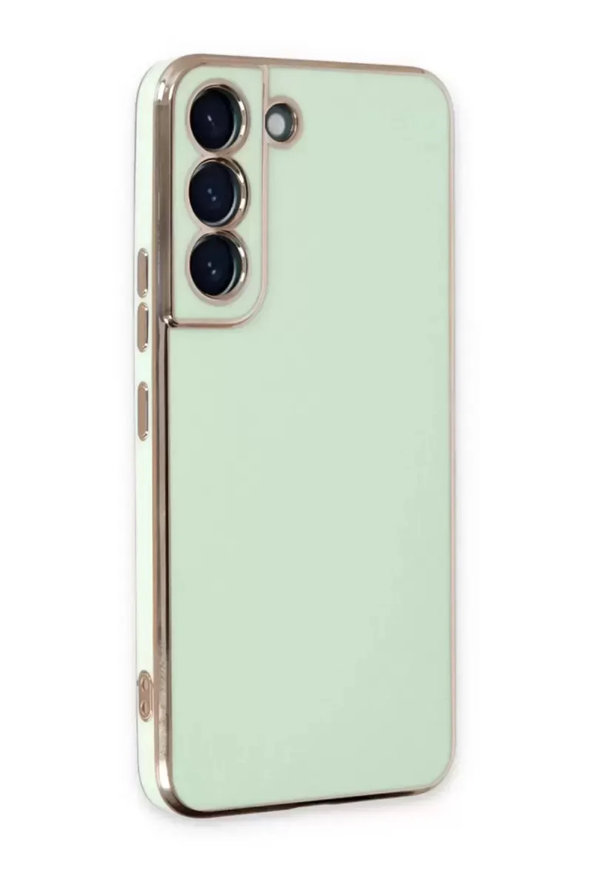 Newface Samsung Galaxy S22 Plus Kılıf Volet Silikon - Açık Yeşil